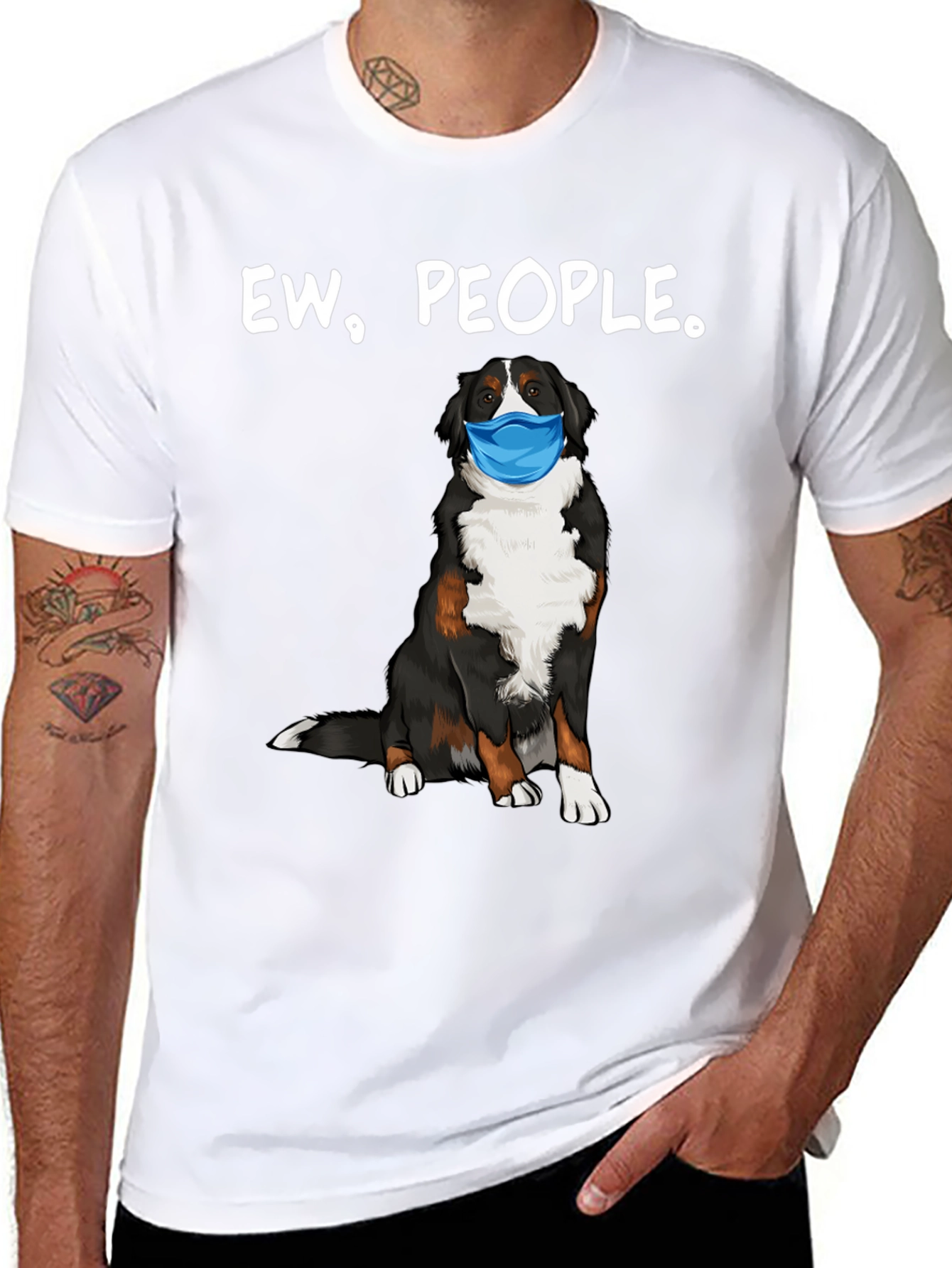 Ew People. Dog in Mask Graphic Tee