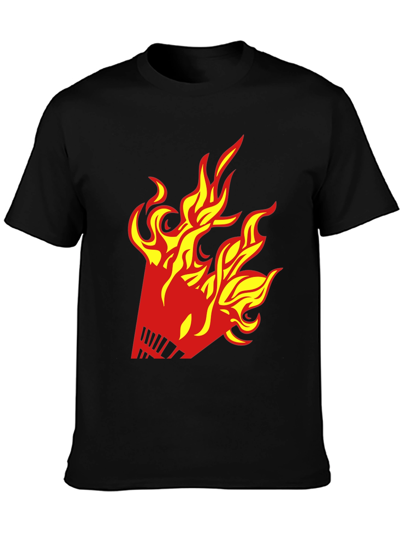 Fiery Shuttlecock Graphic T-Shirt