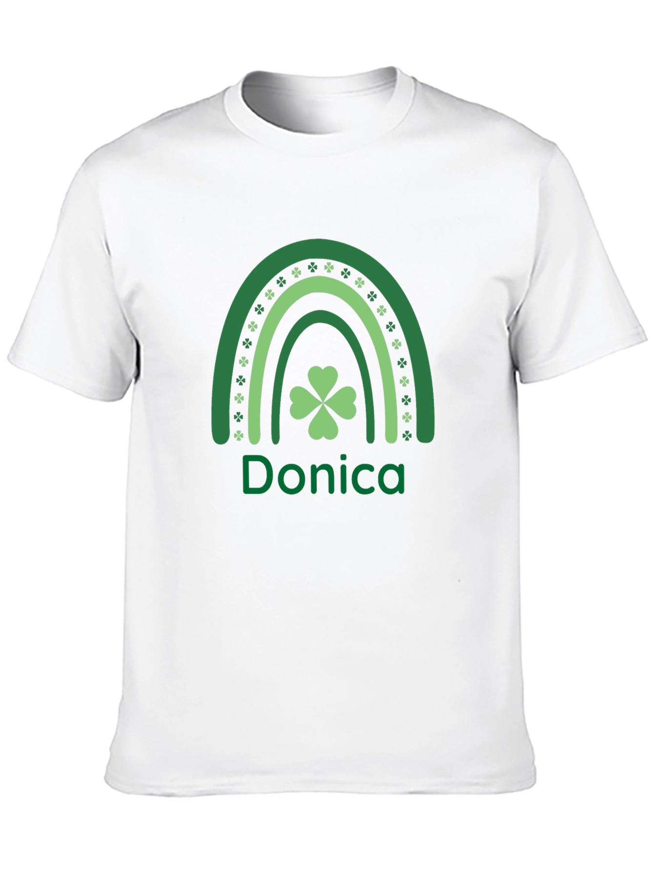 St. Patricks Day Personalized Shamrock Rainbow T-Shirt