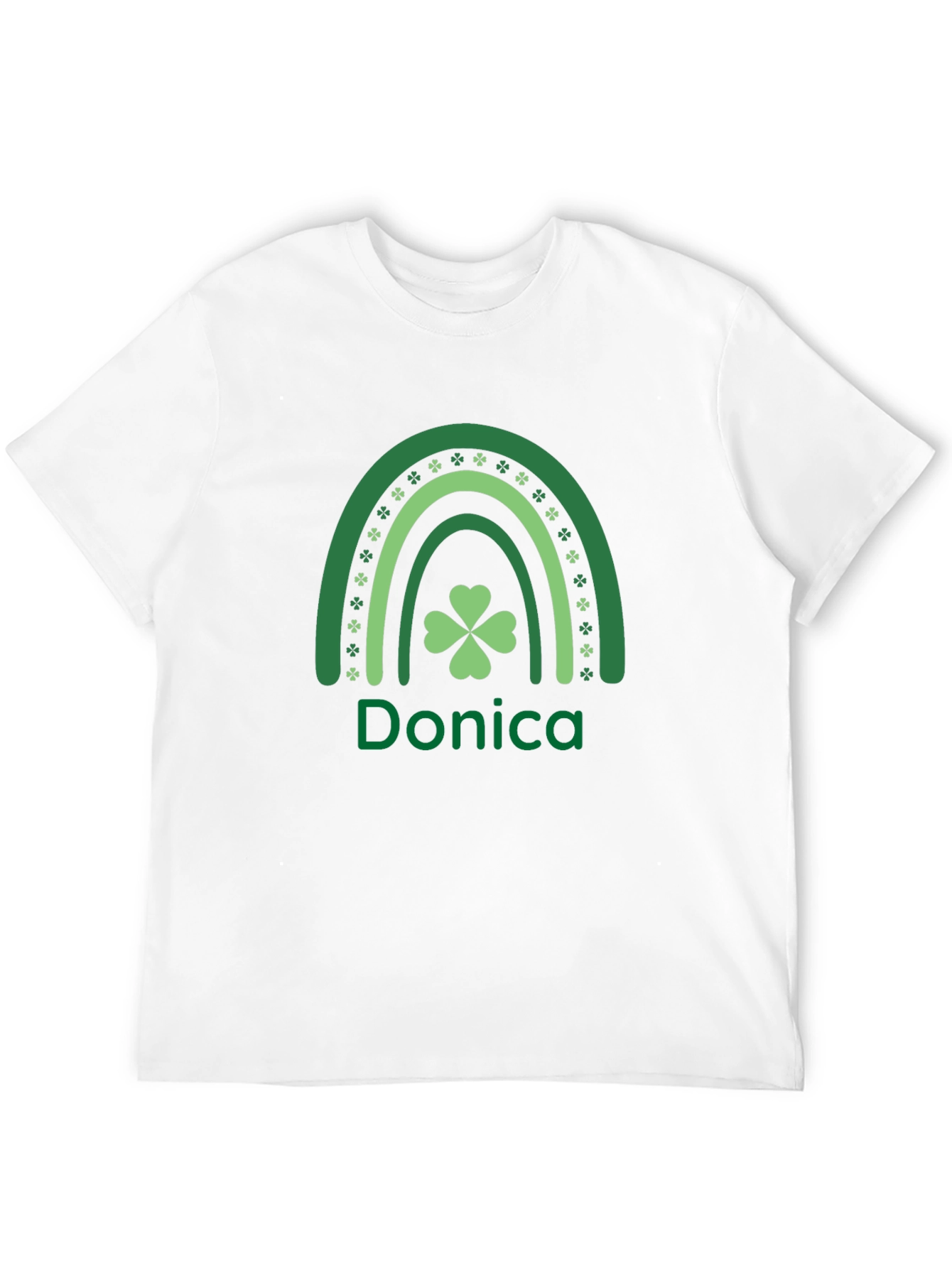 St. Patricks Day Personalized Shamrock Rainbow T-Shirt