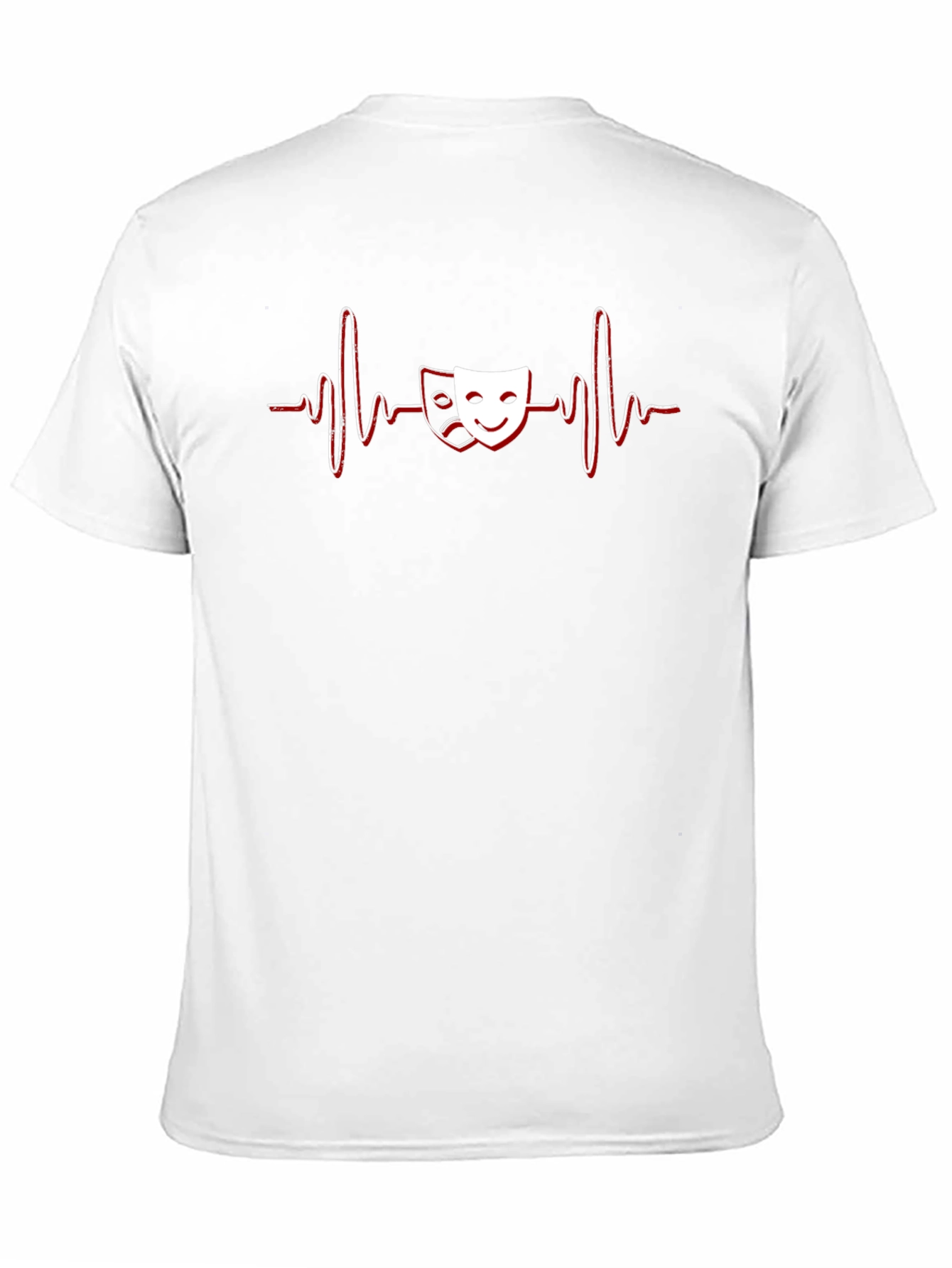 Drama Masks Heartbeat Graphic Tee - Black