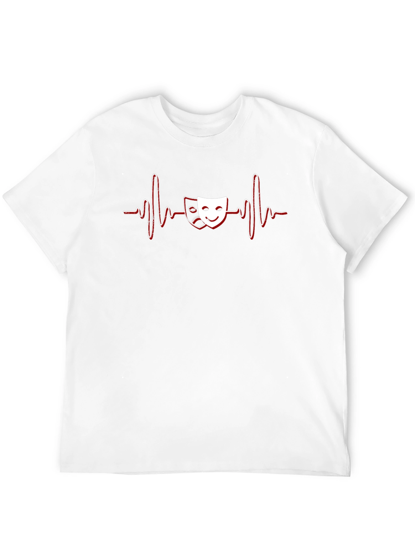 Drama Masks Heartbeat Graphic Tee - Black