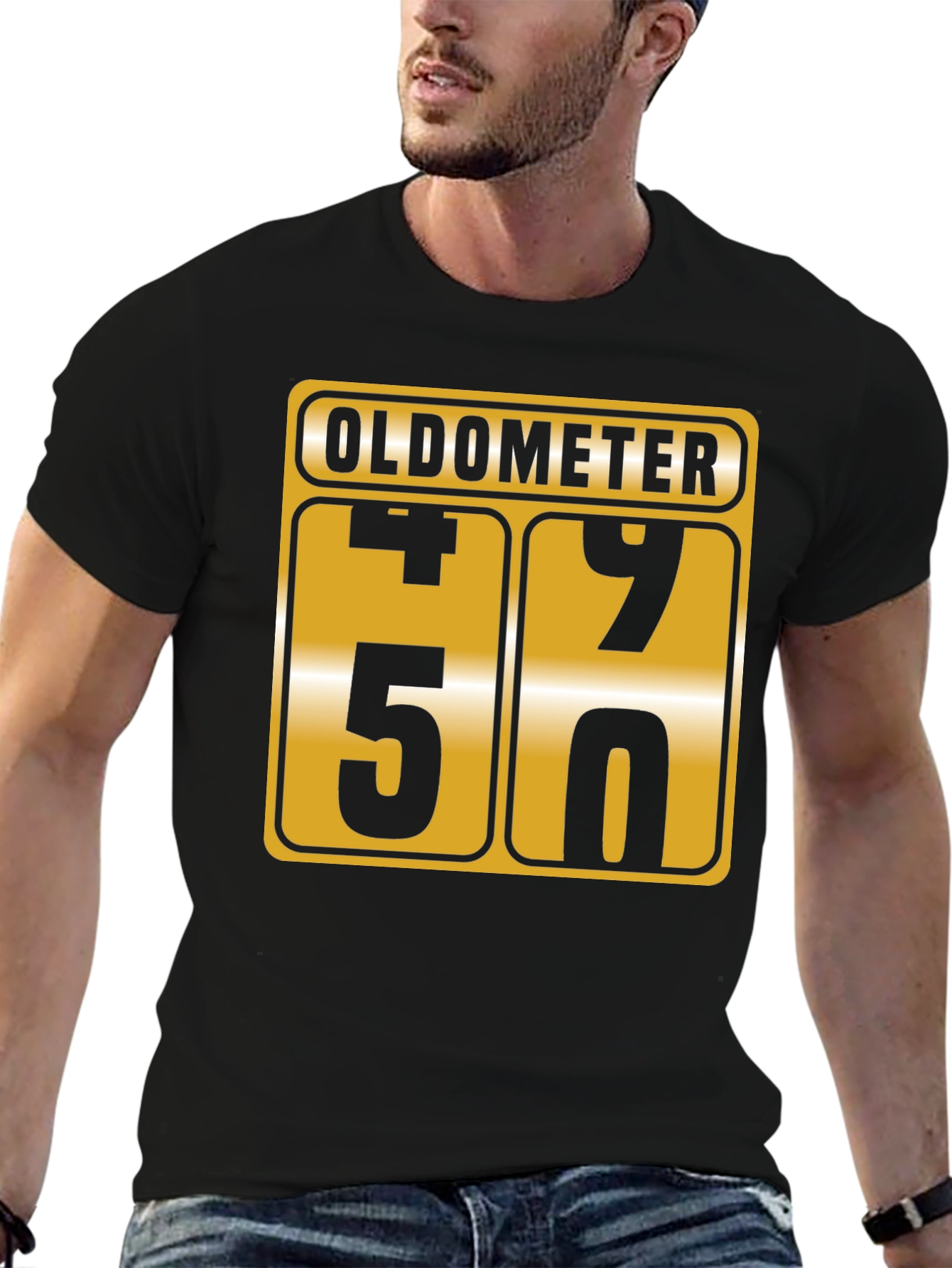 Funny 50th Birthday Oldometer T-Shirt