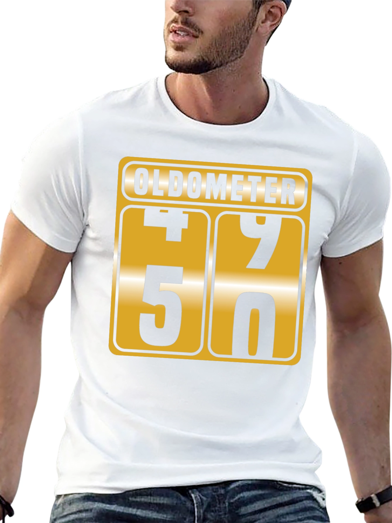Funny 50th Birthday Oldometer T-Shirt