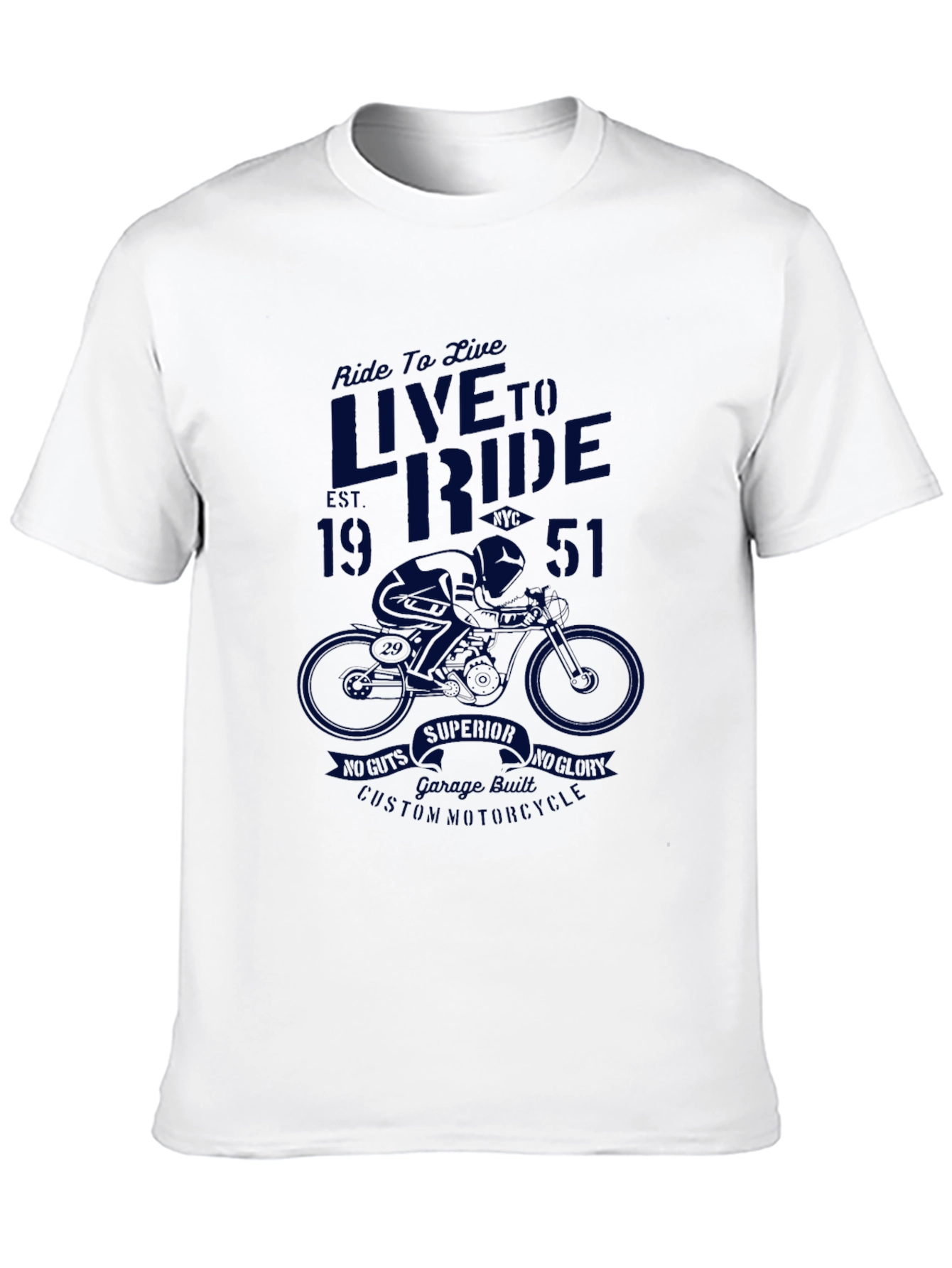 Live to Ride Black Graphic Tee