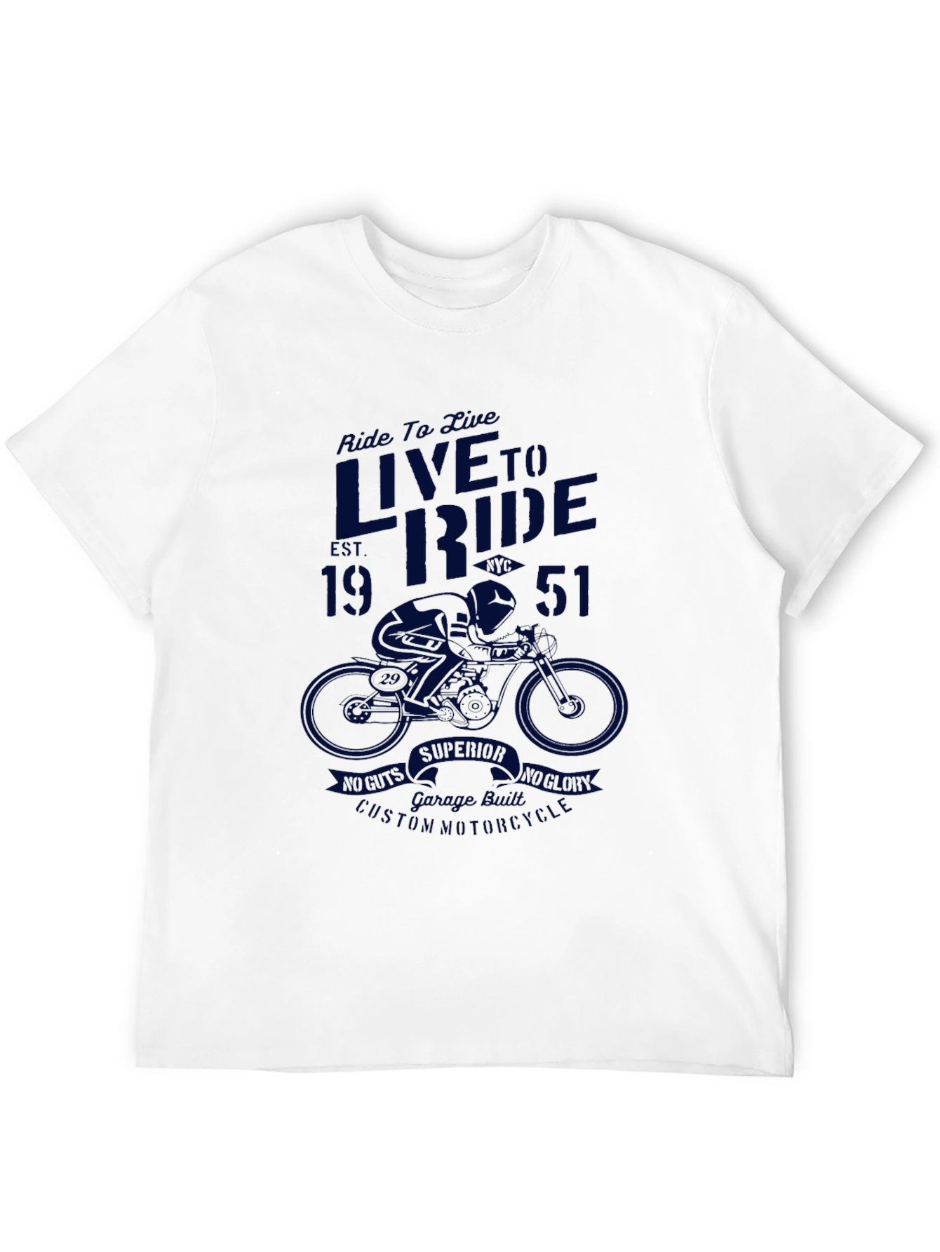 Live to Ride Black Graphic Tee