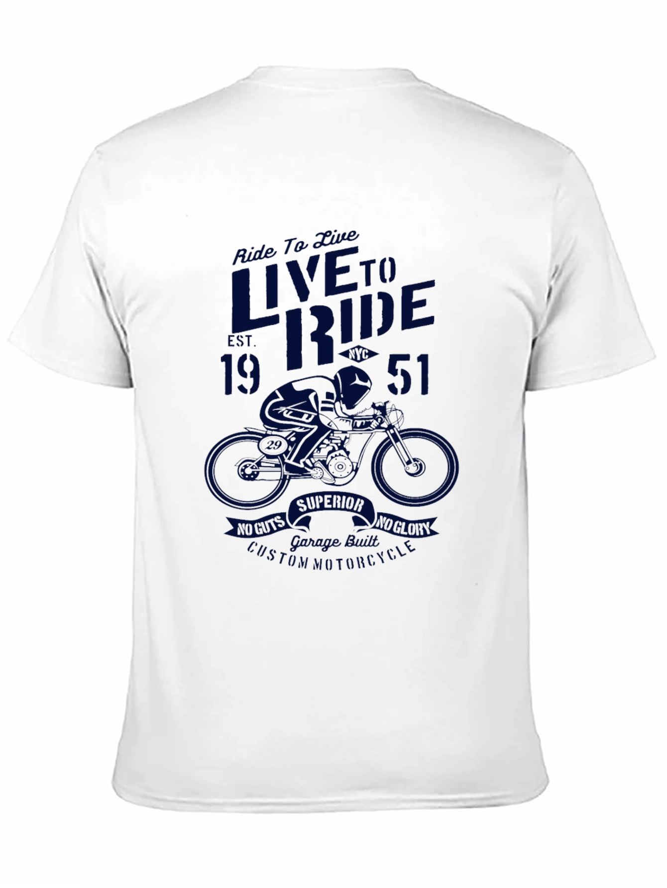 Live to Ride Black Graphic Tee