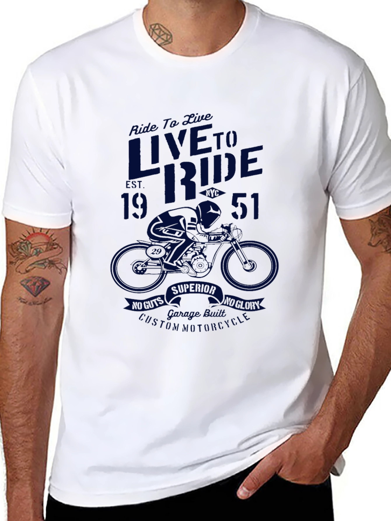 Live to Ride Black Graphic Tee