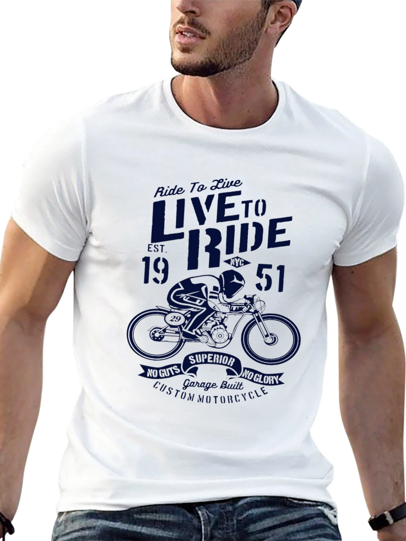 Live to Ride Black Graphic Tee