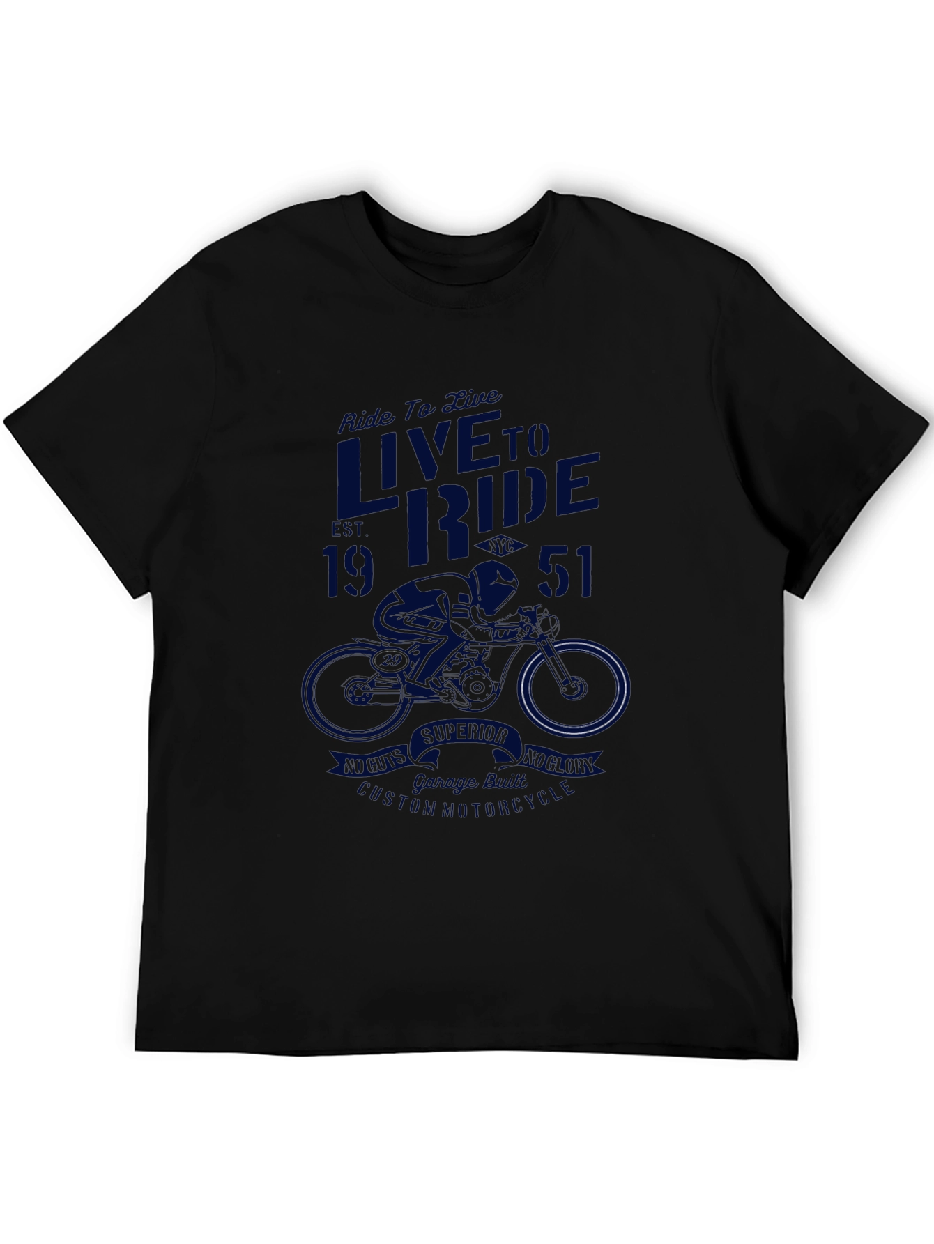 Live to Ride Black Graphic Tee