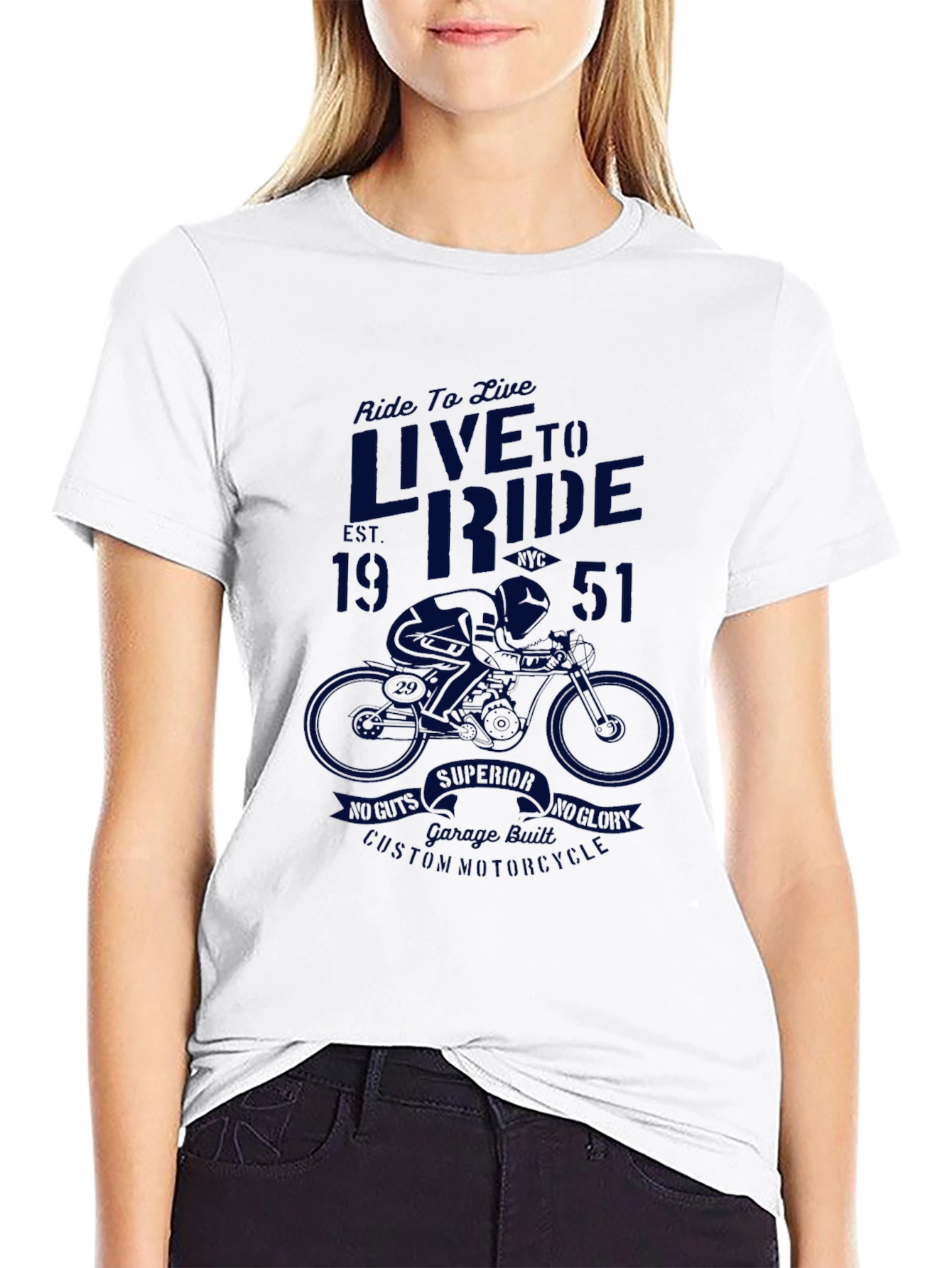 Live to Ride Black Graphic Tee