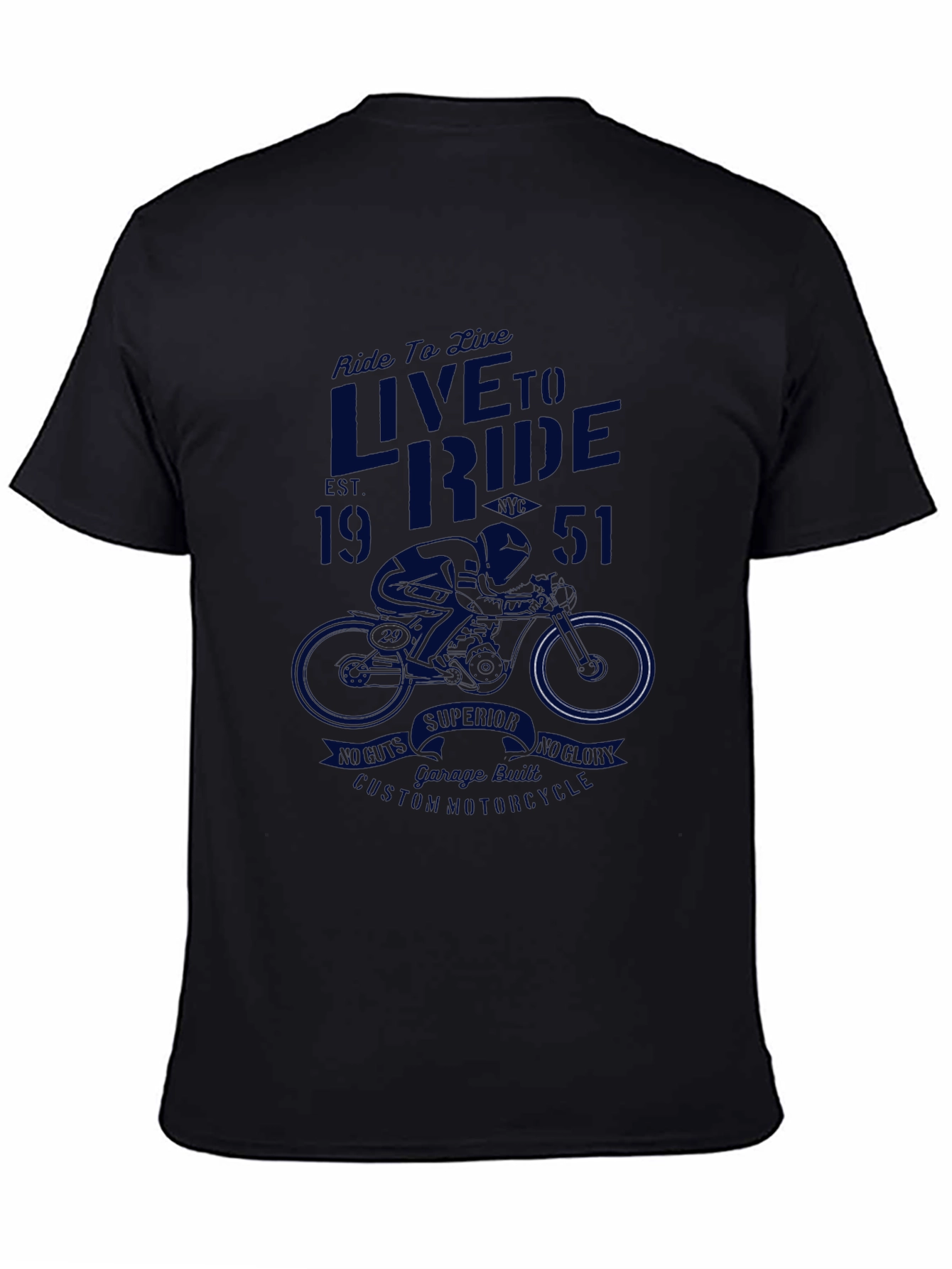 Live to Ride Black Graphic Tee