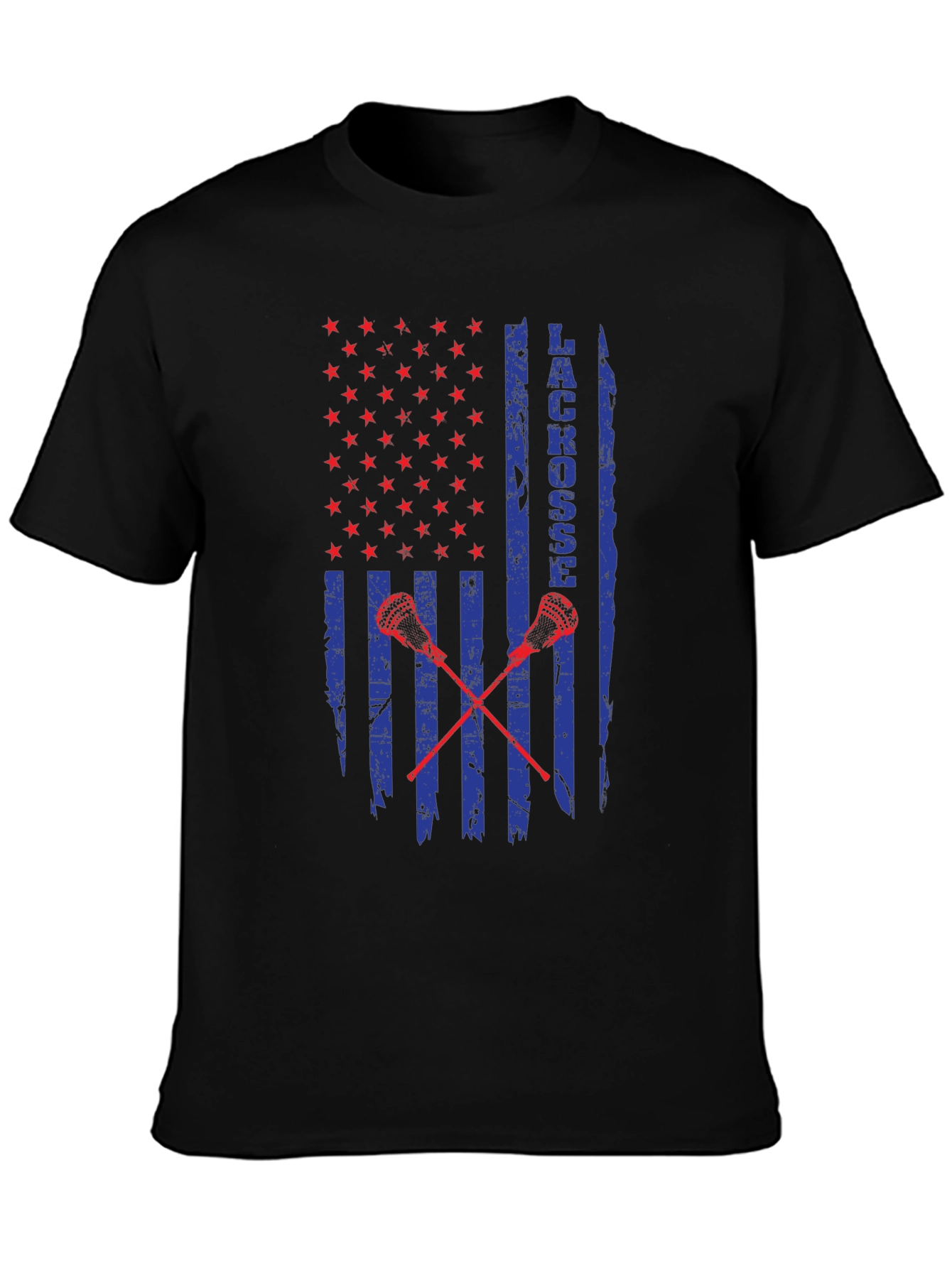 Lacrosse USA Flag Graphic T-Shirt