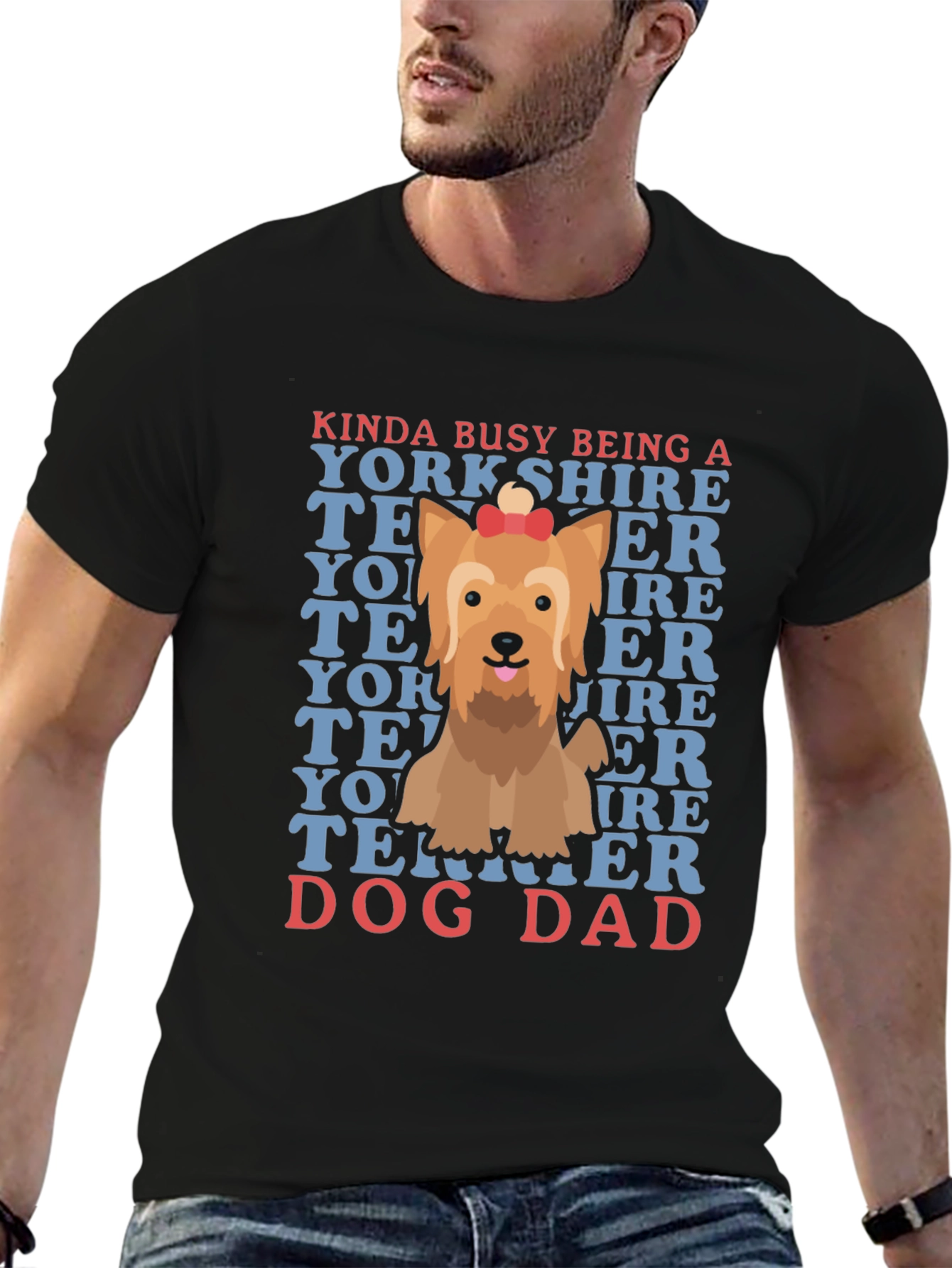 Dog Dad Yorkshire Terrier Graphic T-Shirt