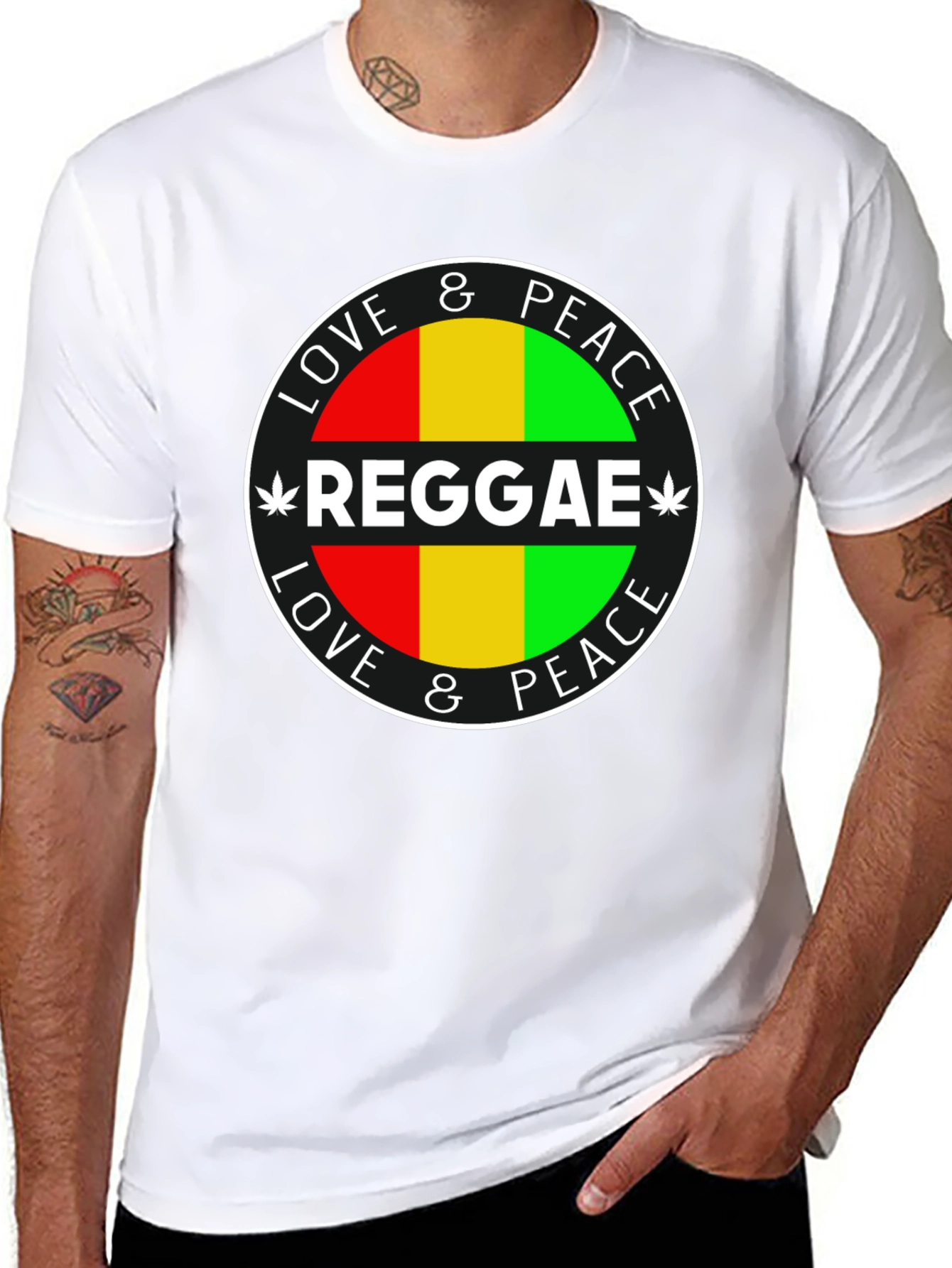Reggae Love & Peace Graphic T-Shirt