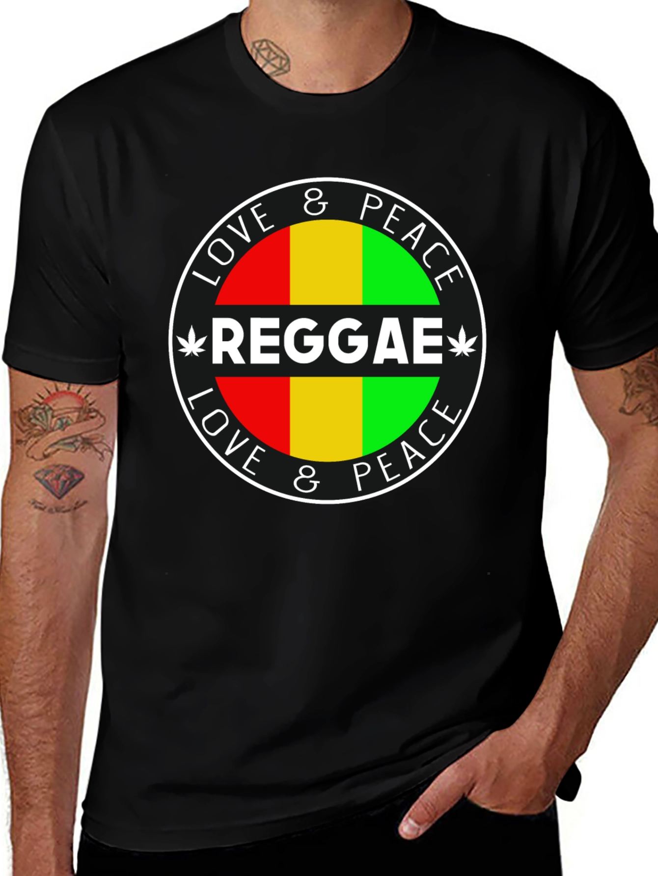 Reggae Love & Peace Graphic T-Shirt