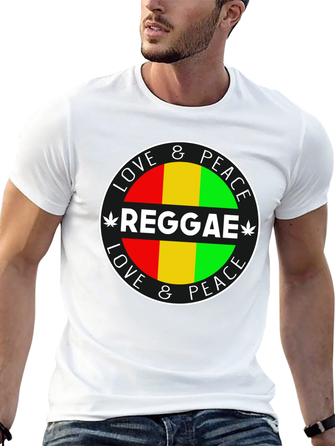 Reggae Love & Peace Graphic T-Shirt