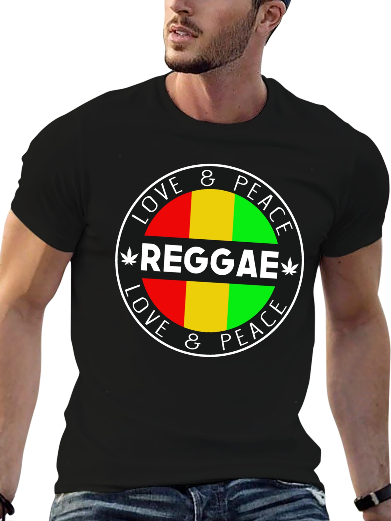 Reggae Love & Peace Graphic T-Shirt