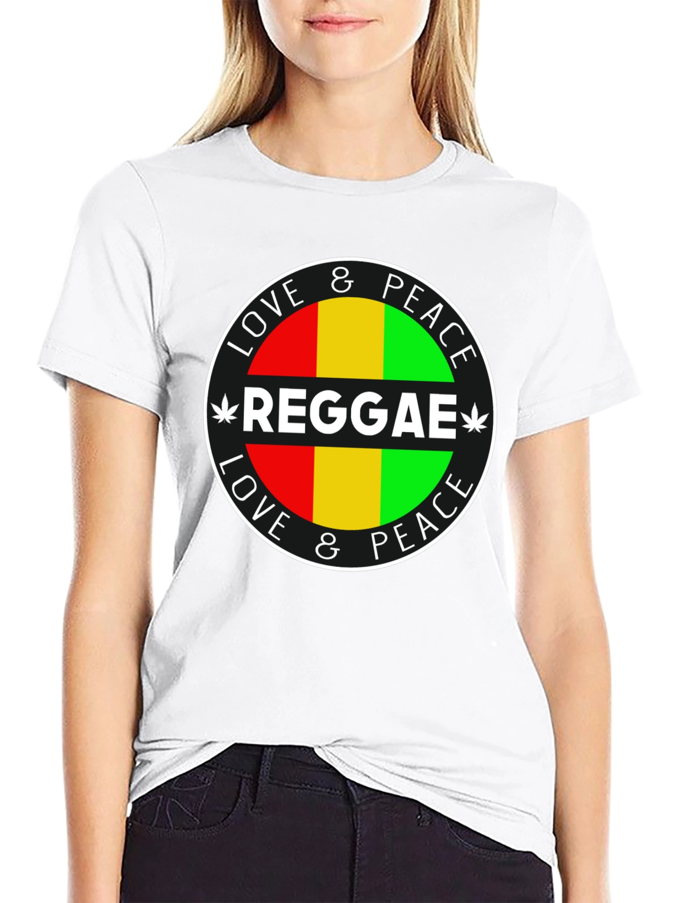 Reggae Love & Peace Graphic T-Shirt