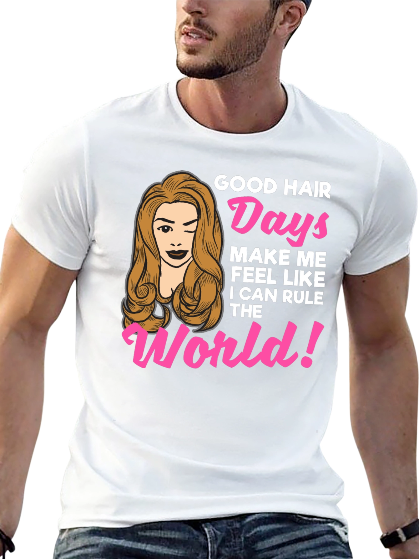 Good Hair Days Womens Graphic T-Shirt