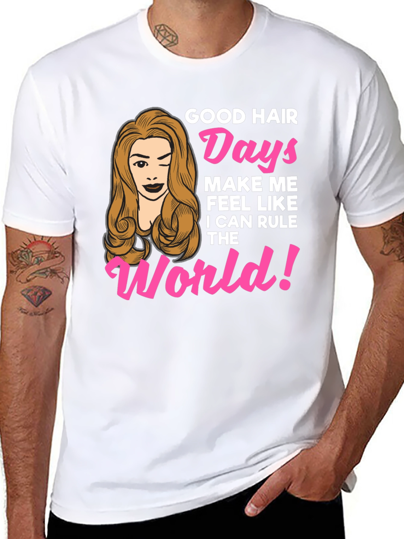Good Hair Days Womens Graphic T-Shirt
