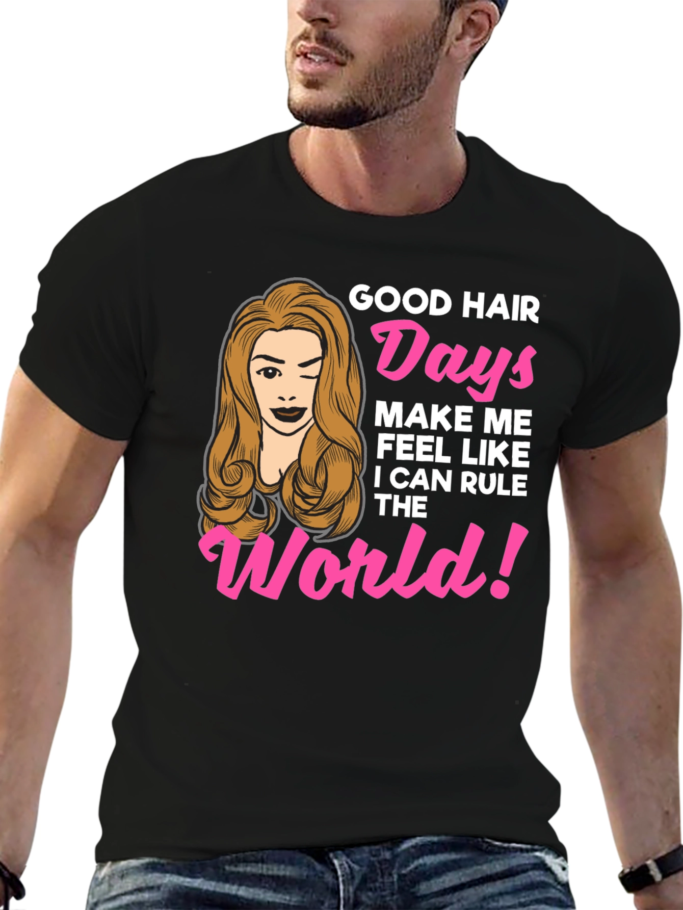 Good Hair Days Womens Graphic T-Shirt