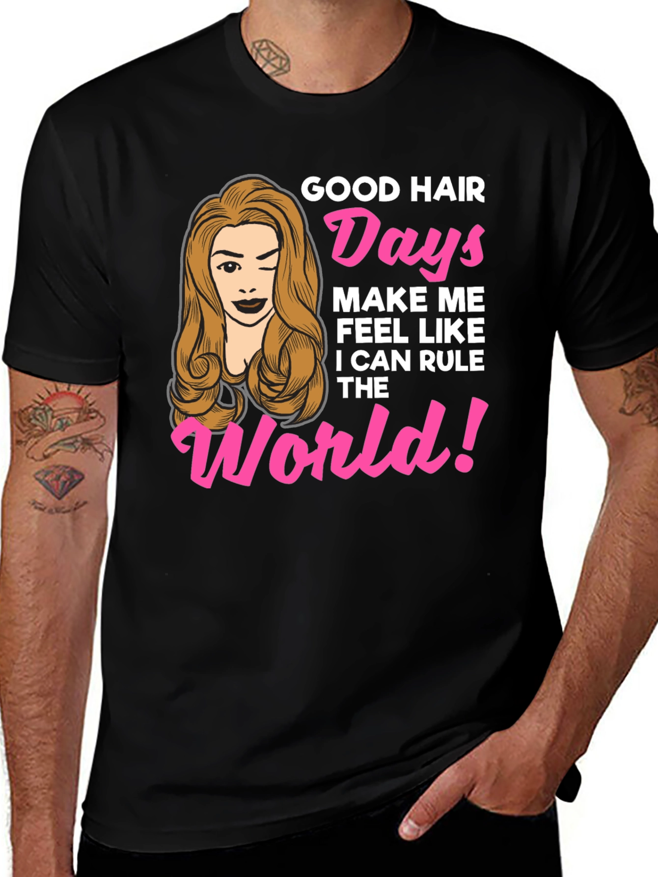 Good Hair Days Womens Graphic T-Shirt