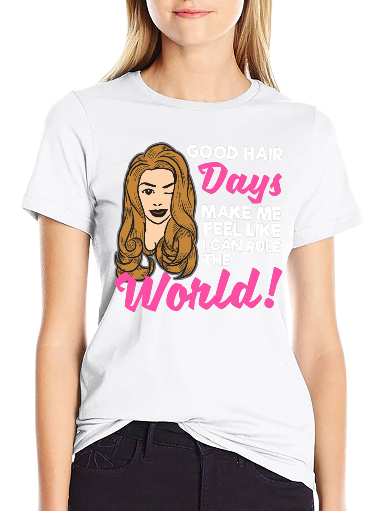 Good Hair Days Womens Graphic T-Shirt