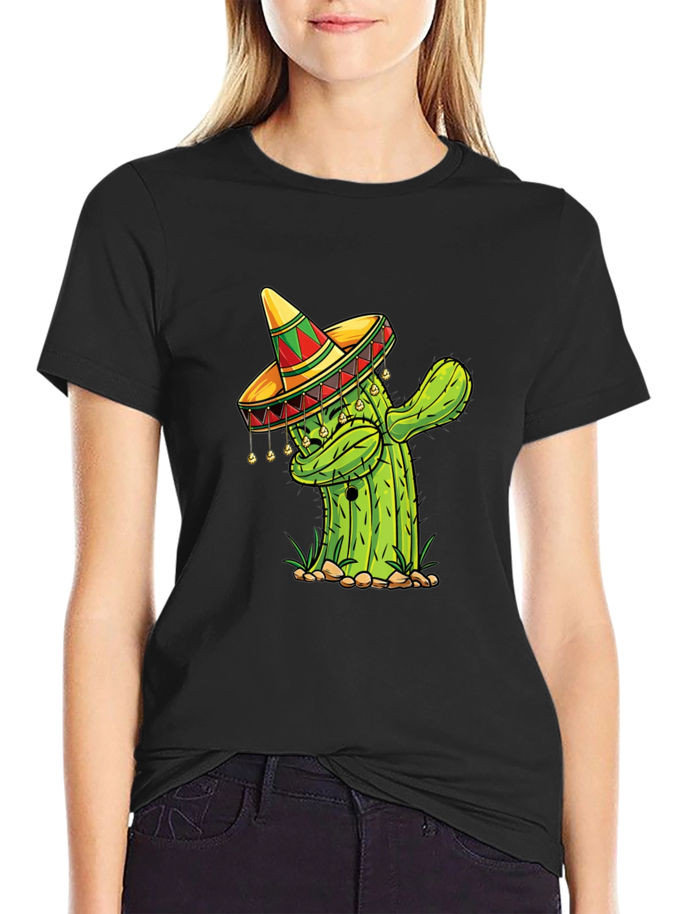 Dabbing Cactus T-Shirt - Mexican Fiesta