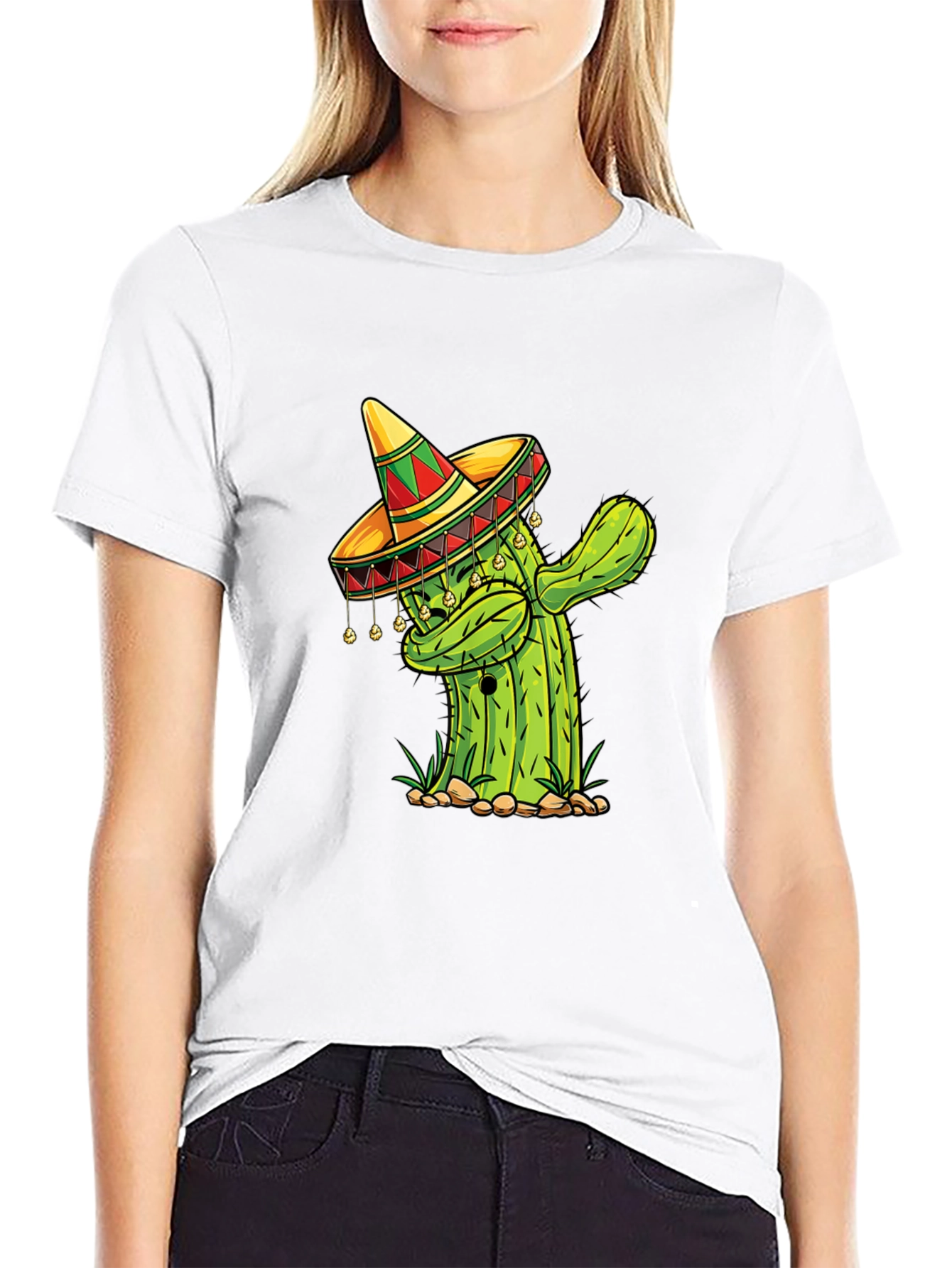 Dabbing Cactus T-Shirt - Mexican Fiesta