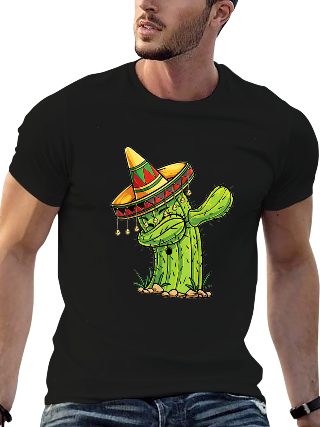 Dabbing Cactus T-Shirt - Mexican Fiesta