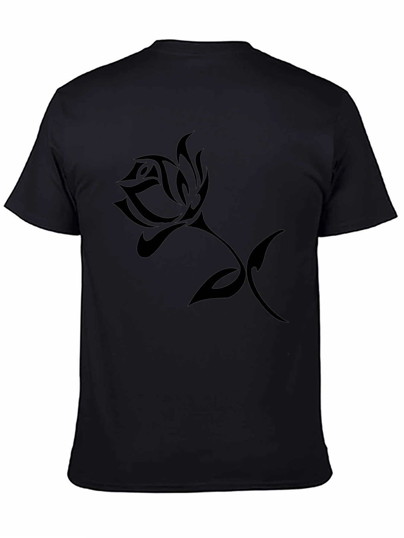 Black Rose Graphic T-Shirt Casual Style
