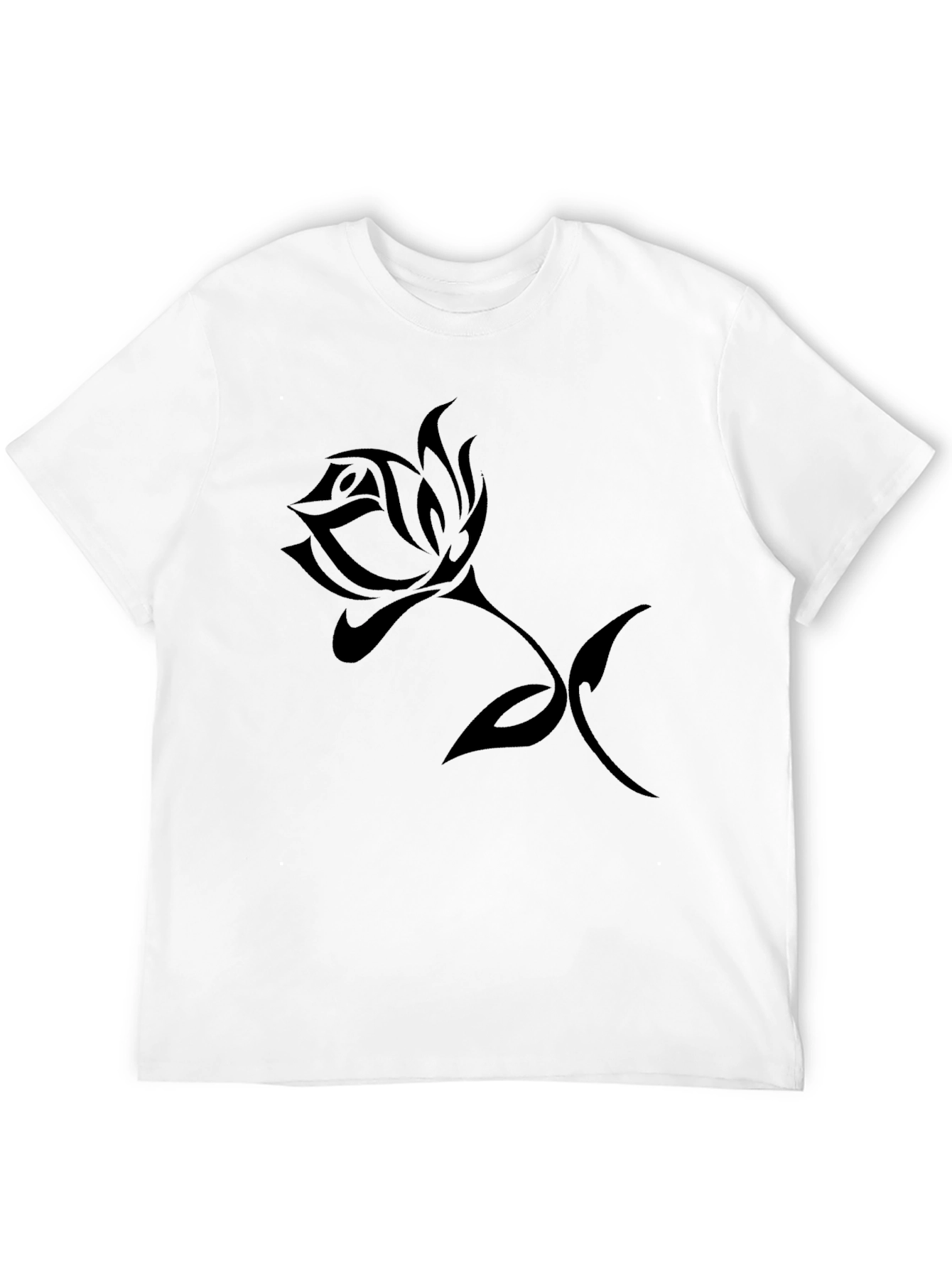 Black Rose Graphic T-Shirt Casual Style