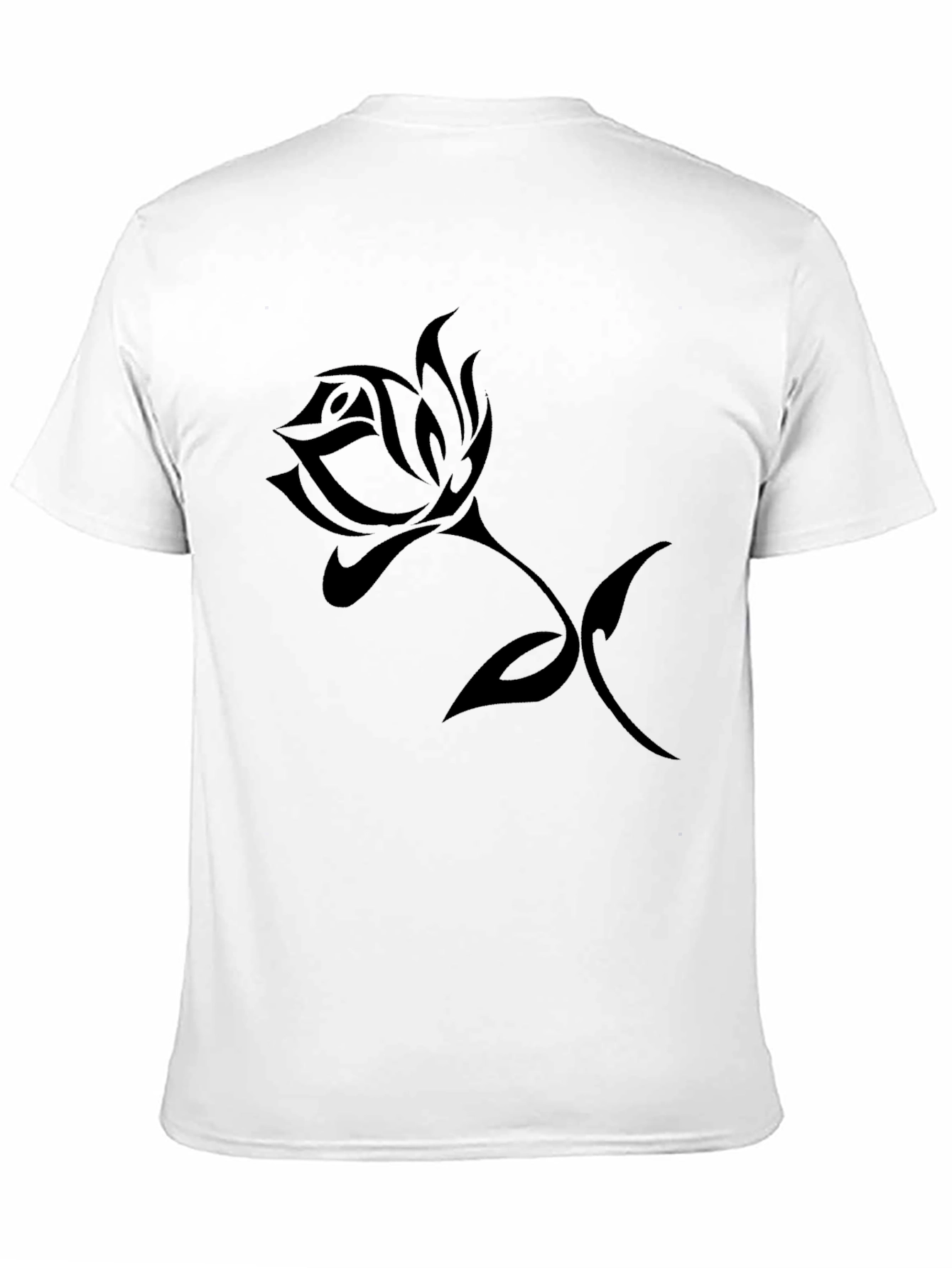 Black Rose Graphic T-Shirt Casual Style