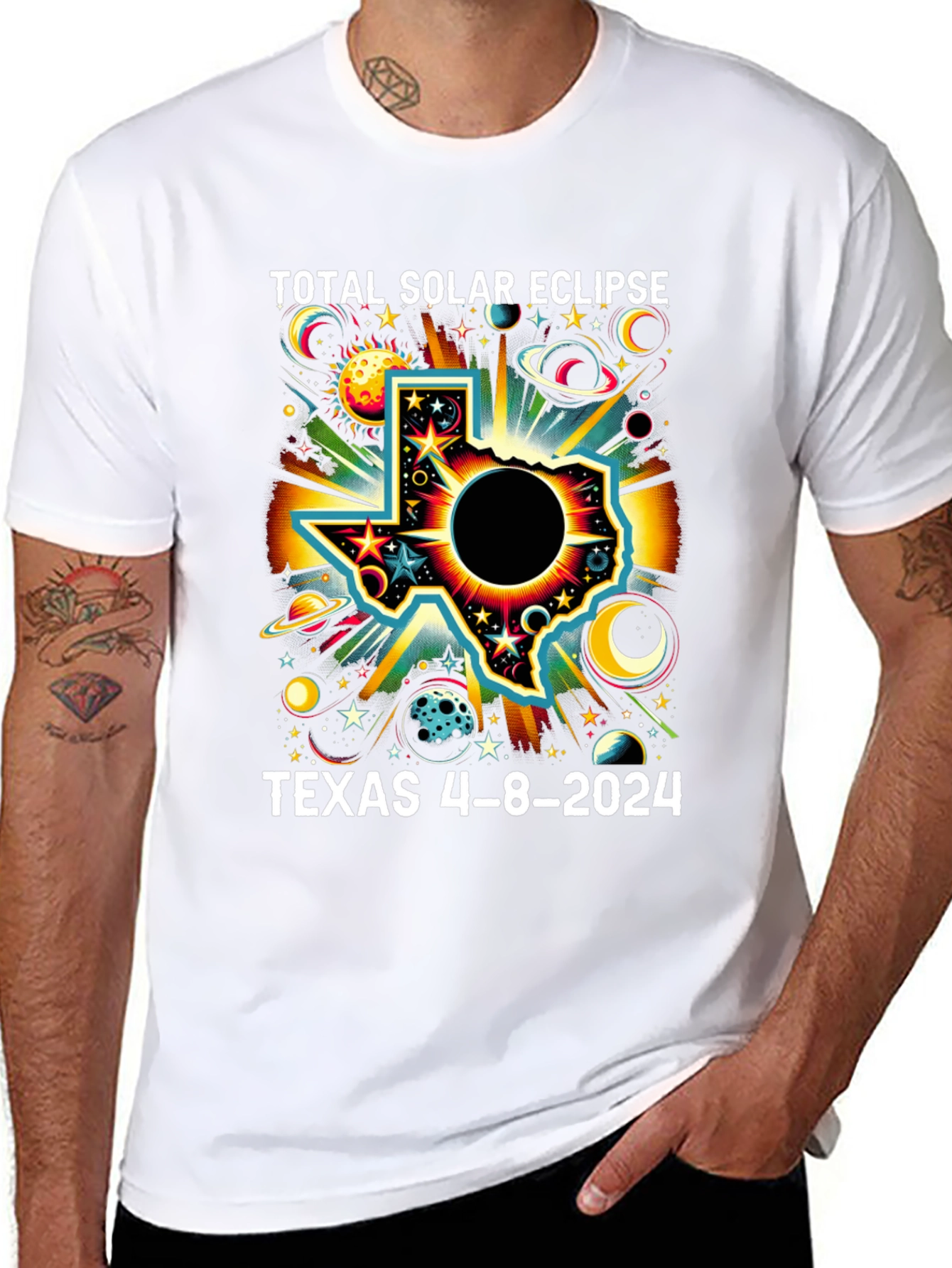 Texas Total Solar Eclipse 4-8-2024 T-Shirt