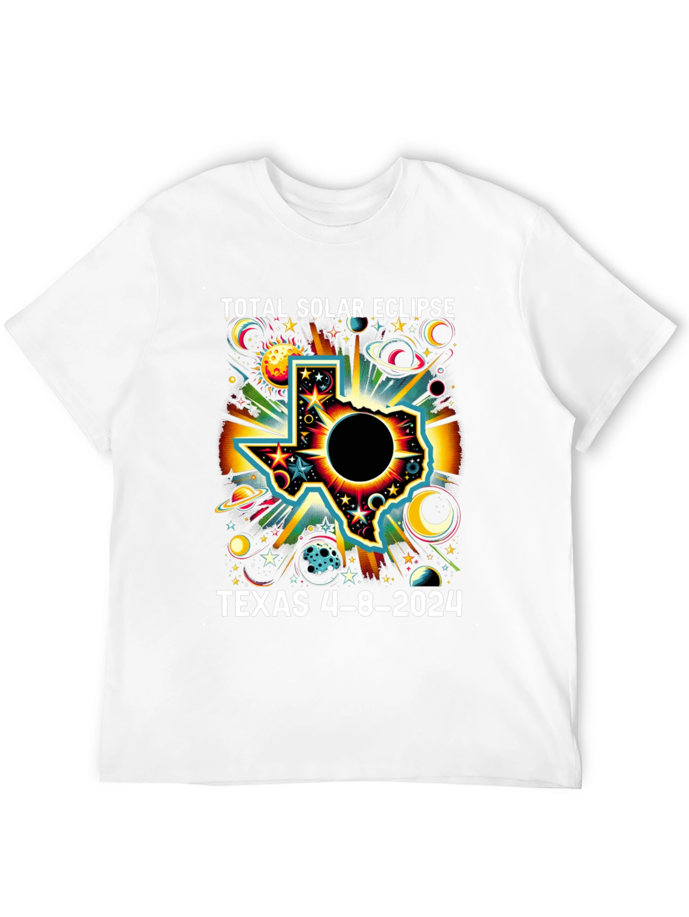 Texas Total Solar Eclipse 4-8-2024 T-Shirt