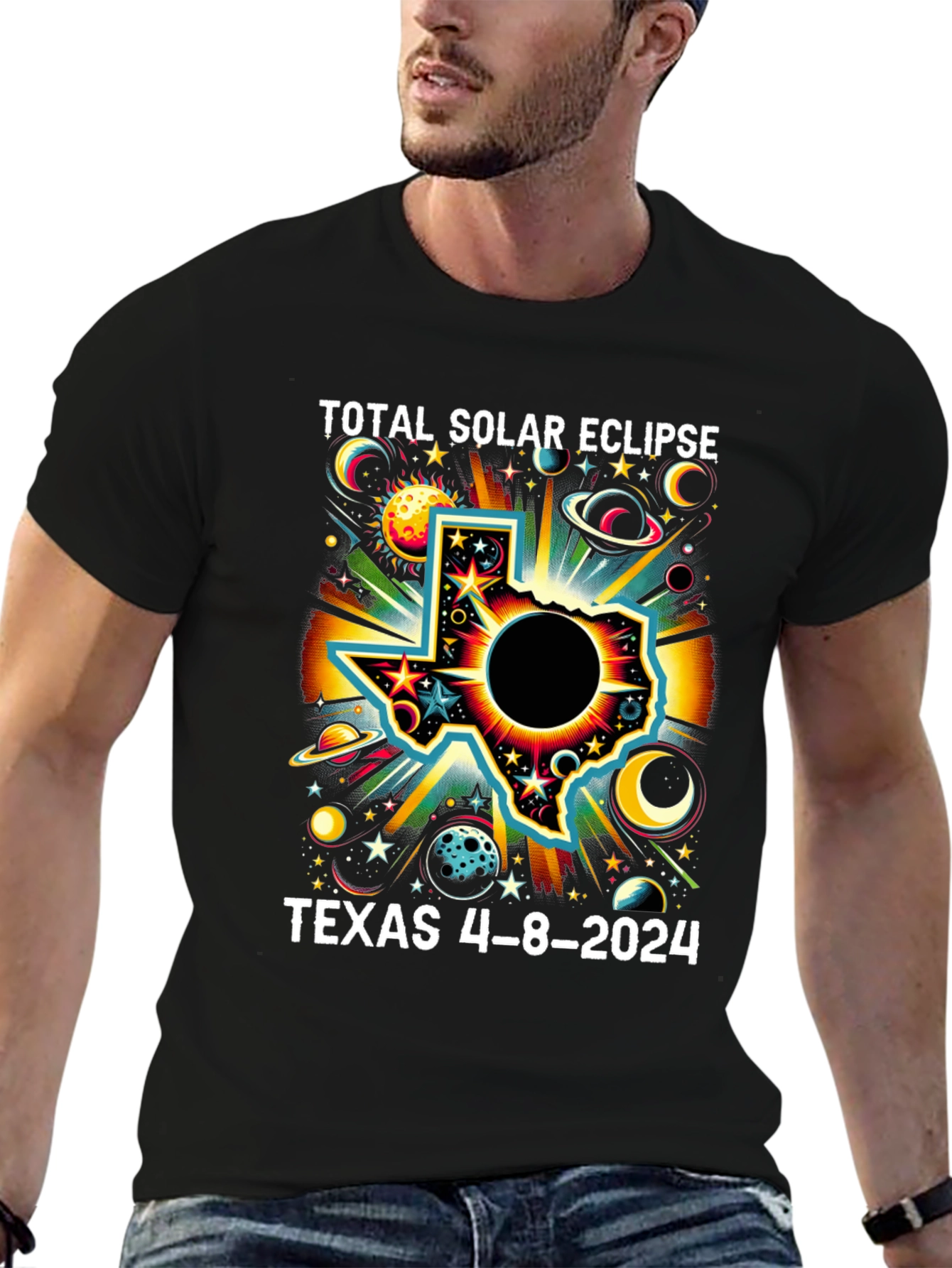 Texas Total Solar Eclipse 4-8-2024 T-Shirt