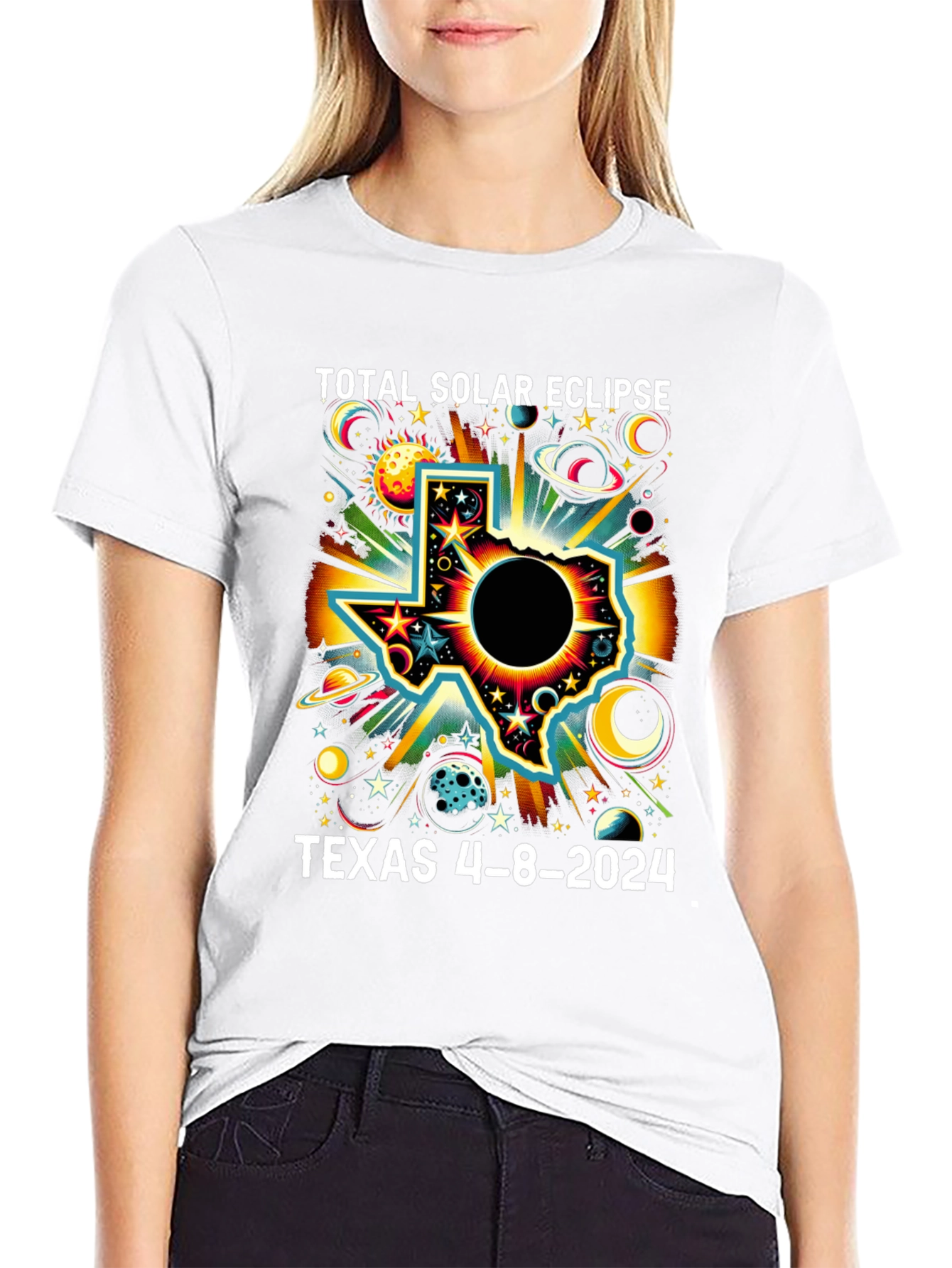 Texas Total Solar Eclipse 4-8-2024 T-Shirt