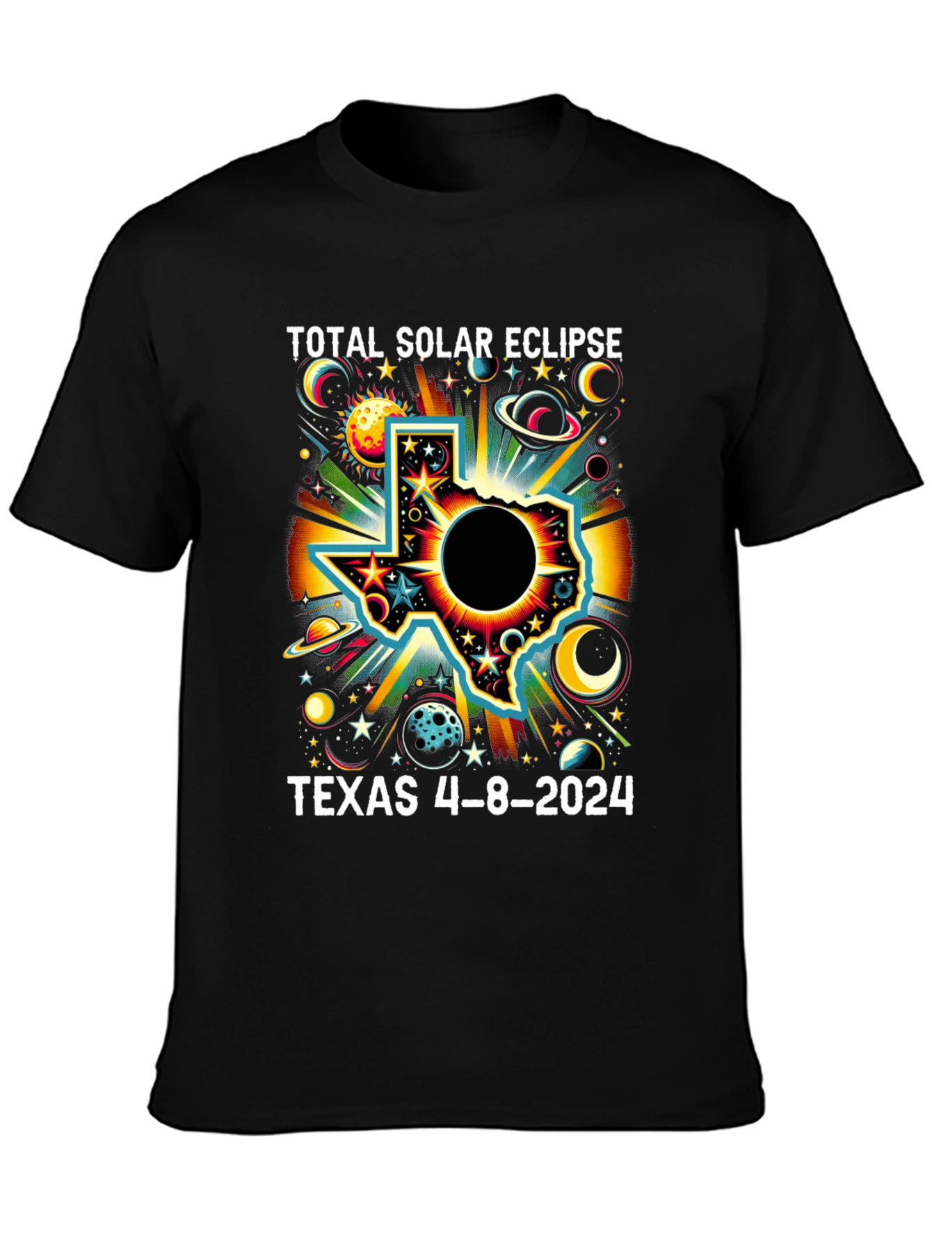 Texas Total Solar Eclipse 4-8-2024 T-Shirt