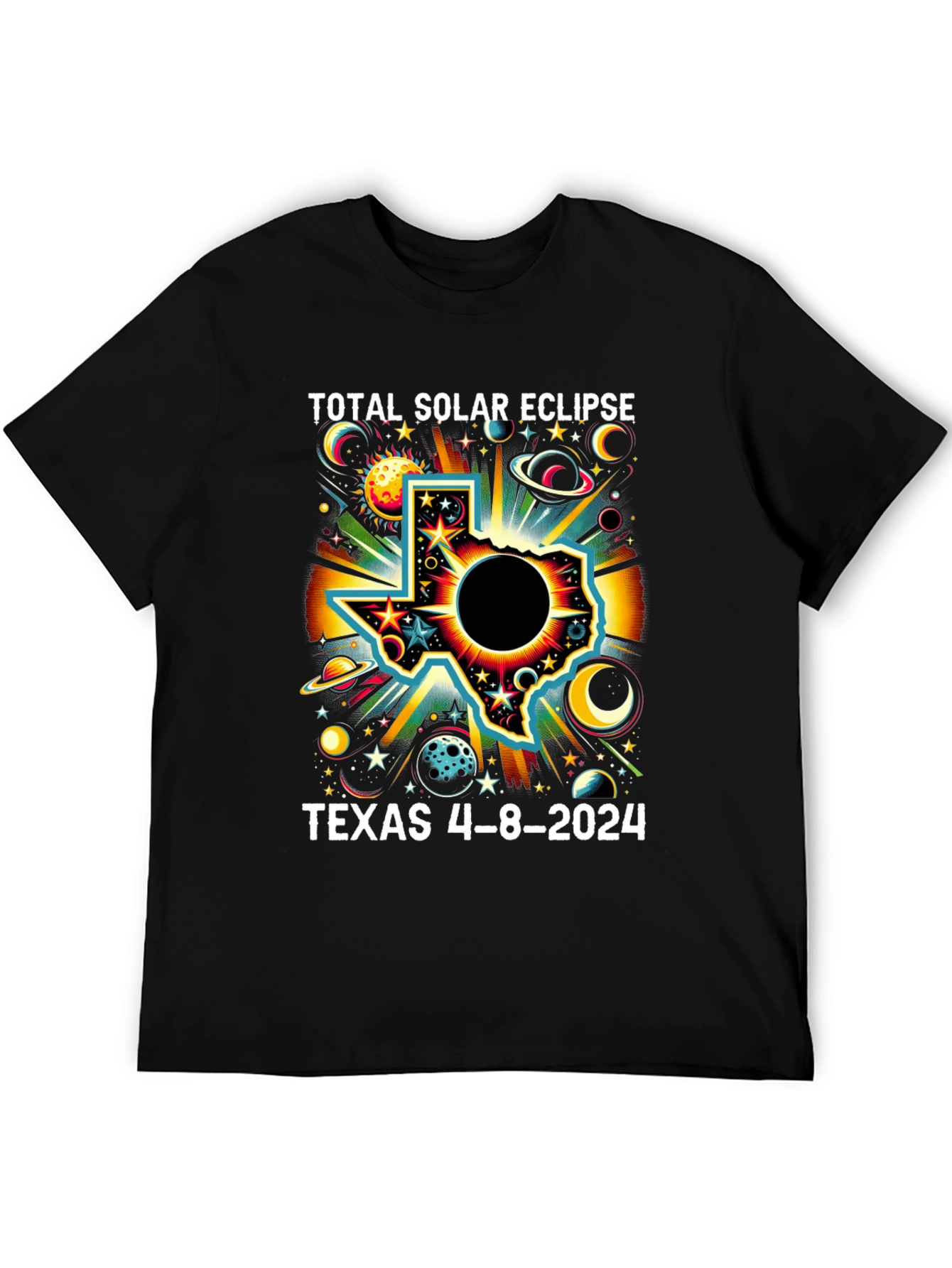Texas Total Solar Eclipse 4-8-2024 T-Shirt