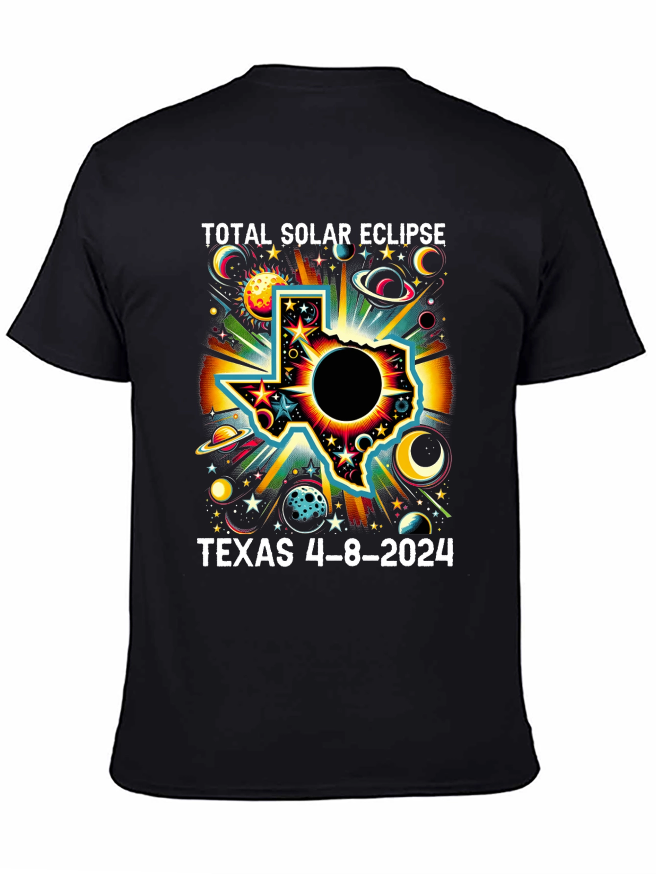 Texas Total Solar Eclipse 4-8-2024 T-Shirt