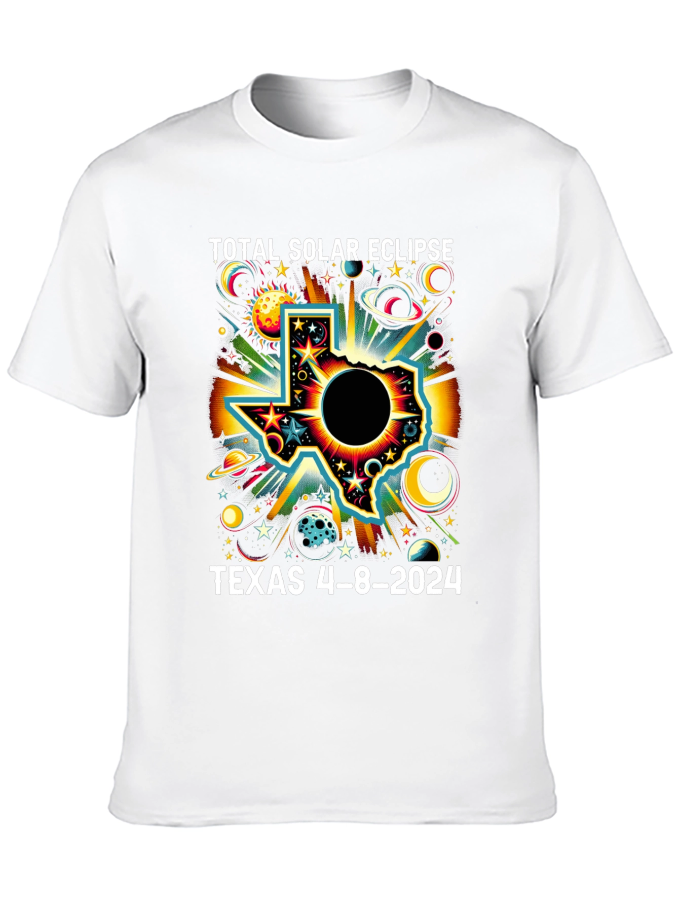 Texas Total Solar Eclipse 4-8-2024 T-Shirt