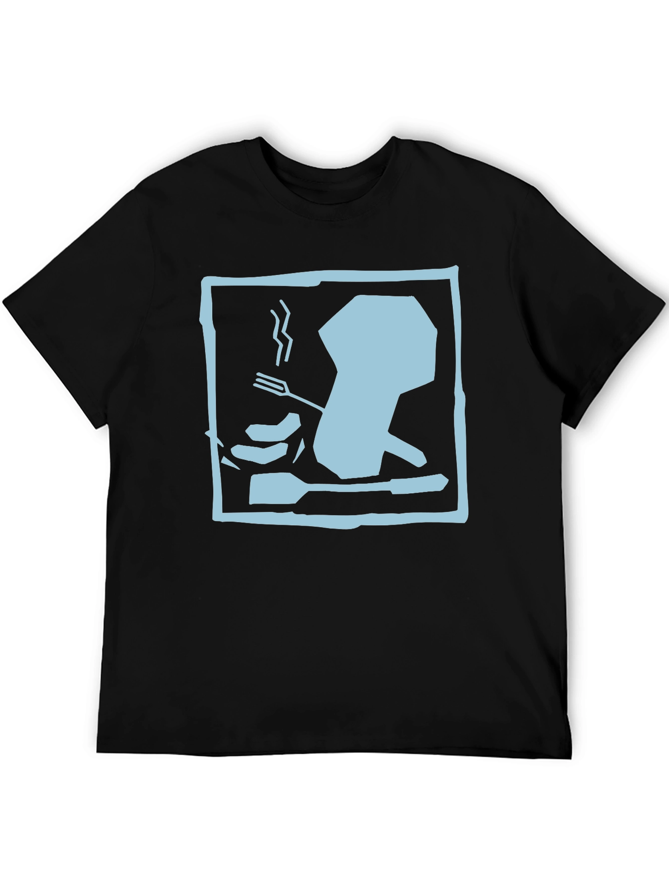 Chef Hat Silhouette Graphic T-Shirt - Black