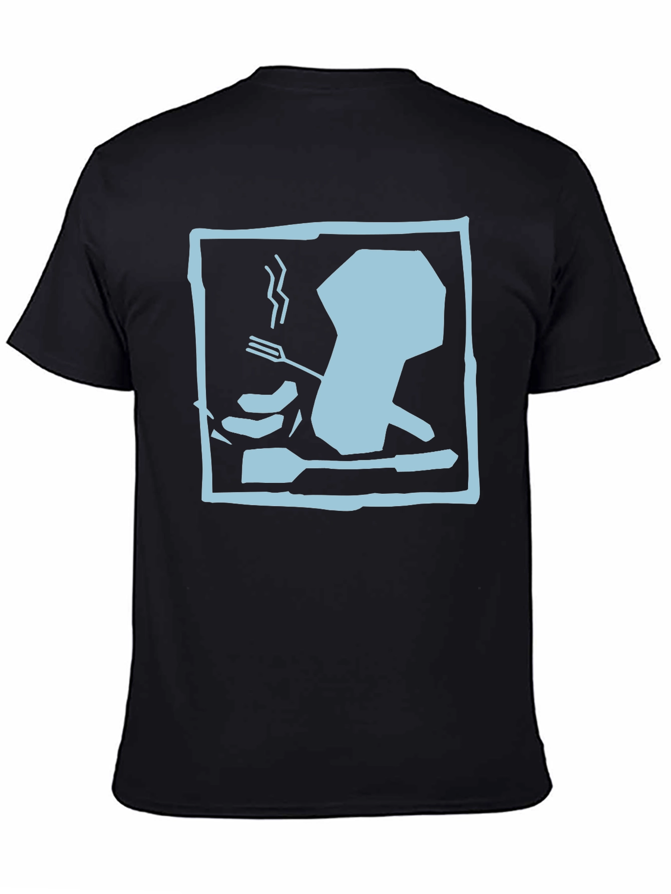 Chef Hat Silhouette Graphic T-Shirt - Black