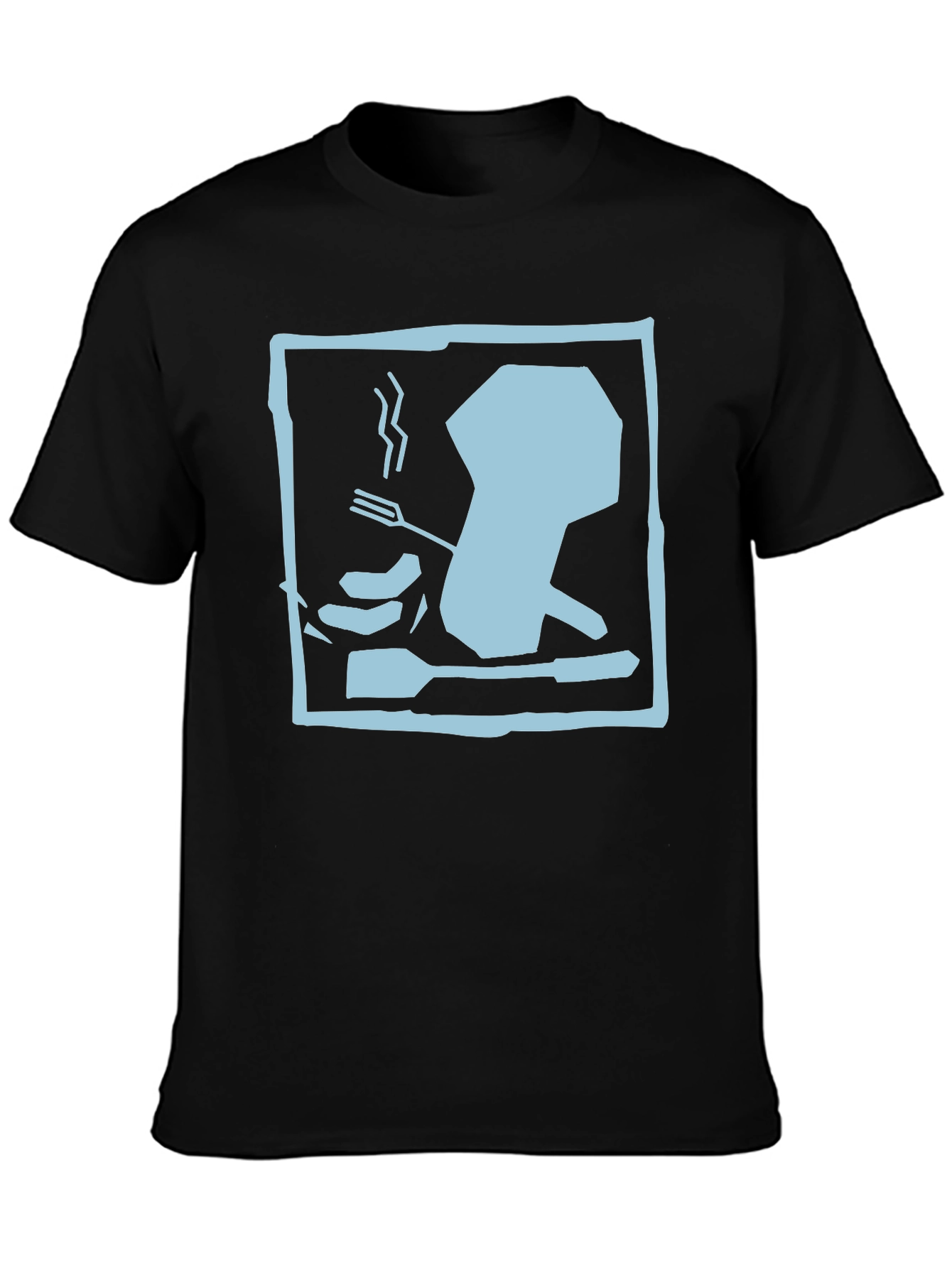 Chef Hat Silhouette Graphic T-Shirt - Black