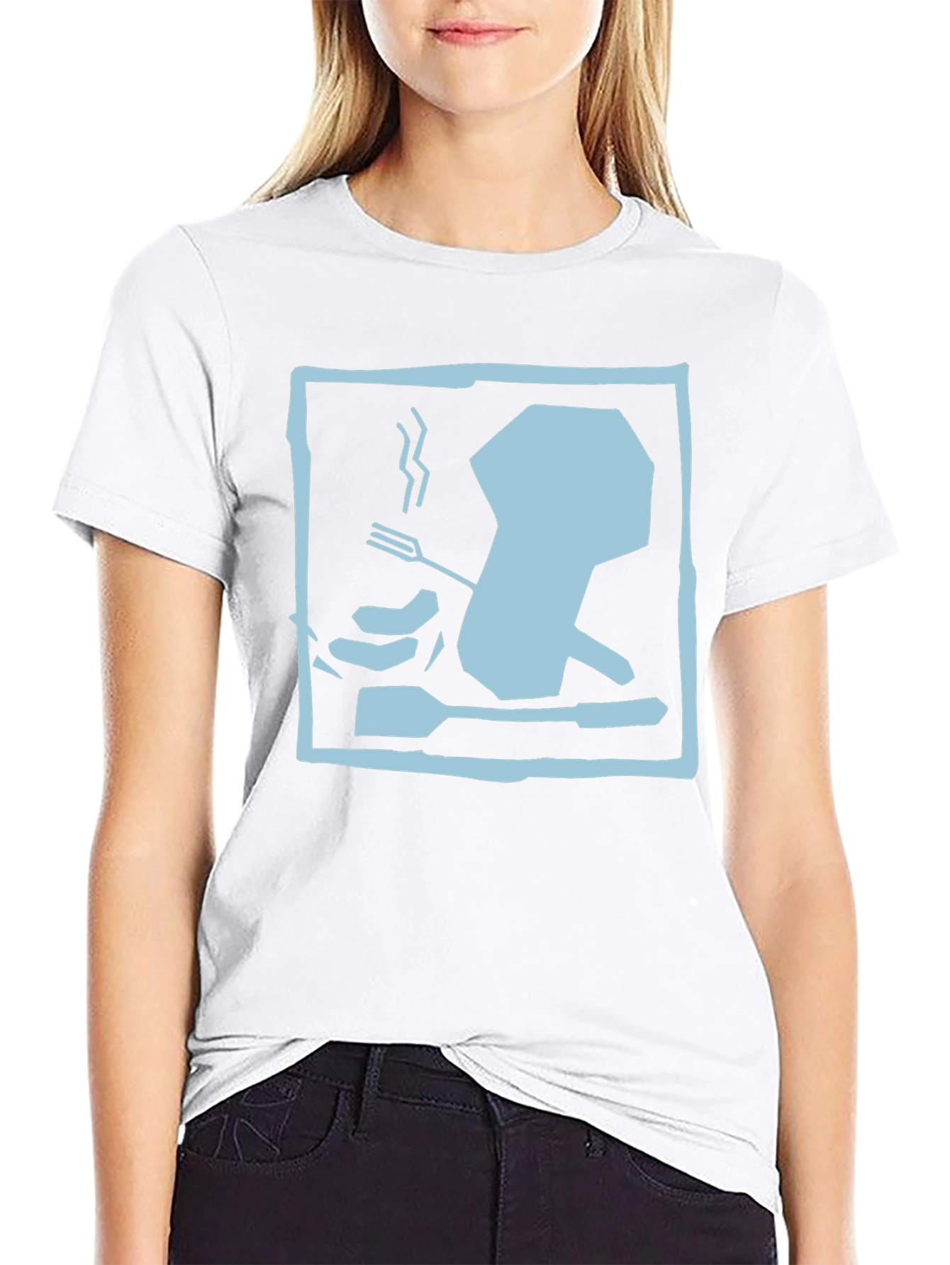Chef Hat Silhouette Graphic T-Shirt - Black