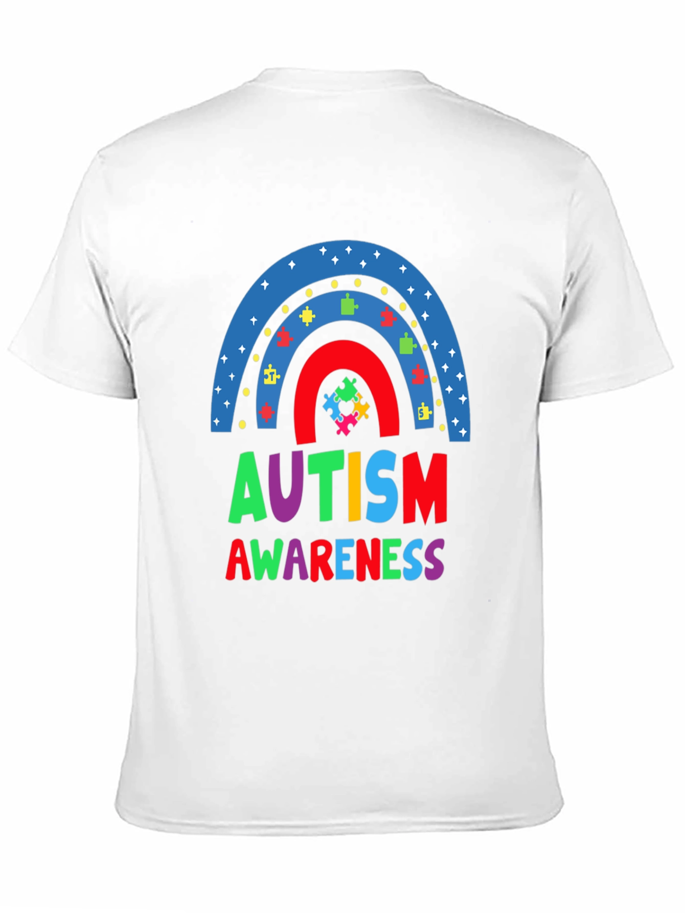 Autism Awareness Rainbow Puzzle T-Shirt