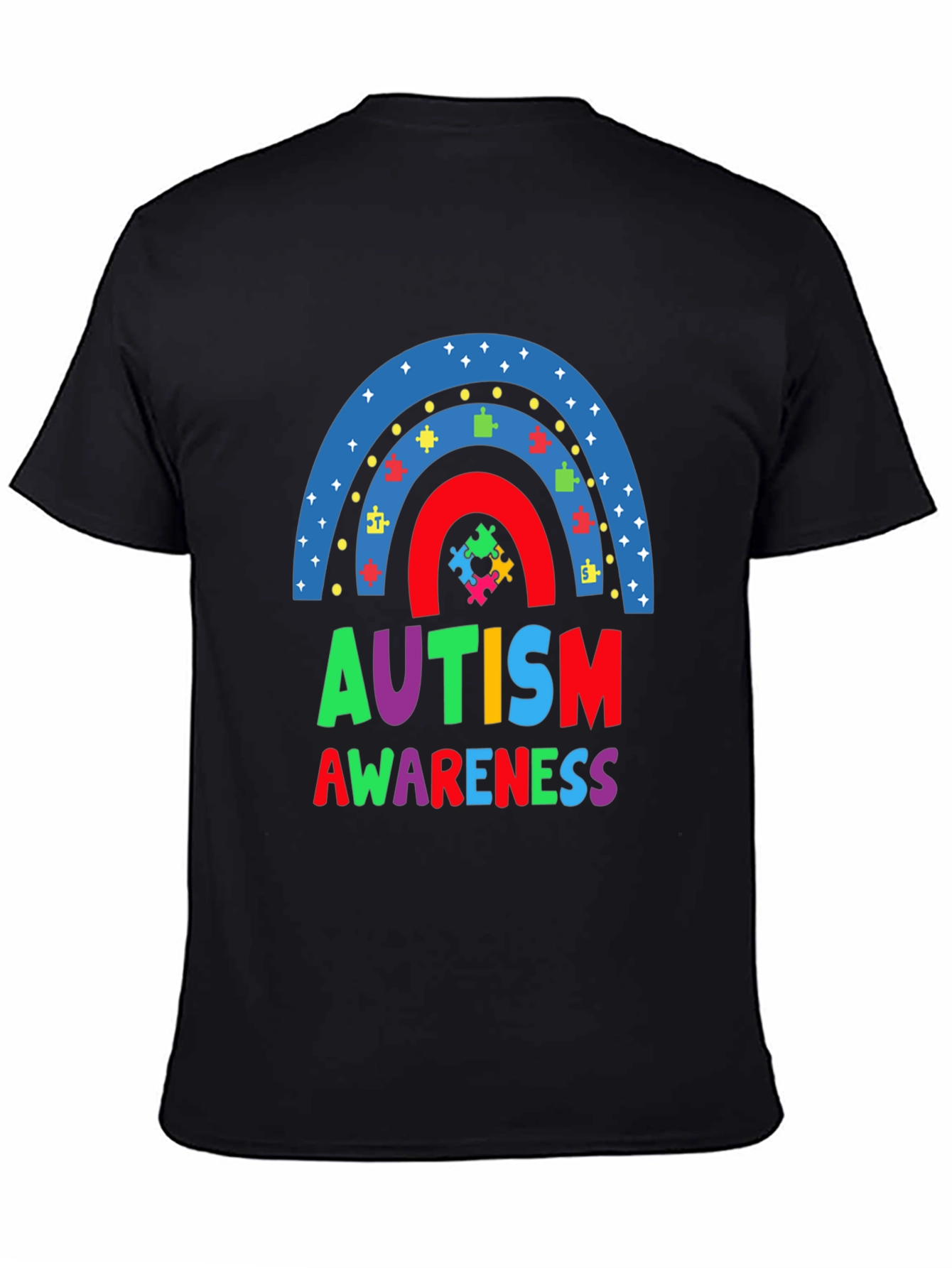 Autism Awareness Rainbow Puzzle T-Shirt