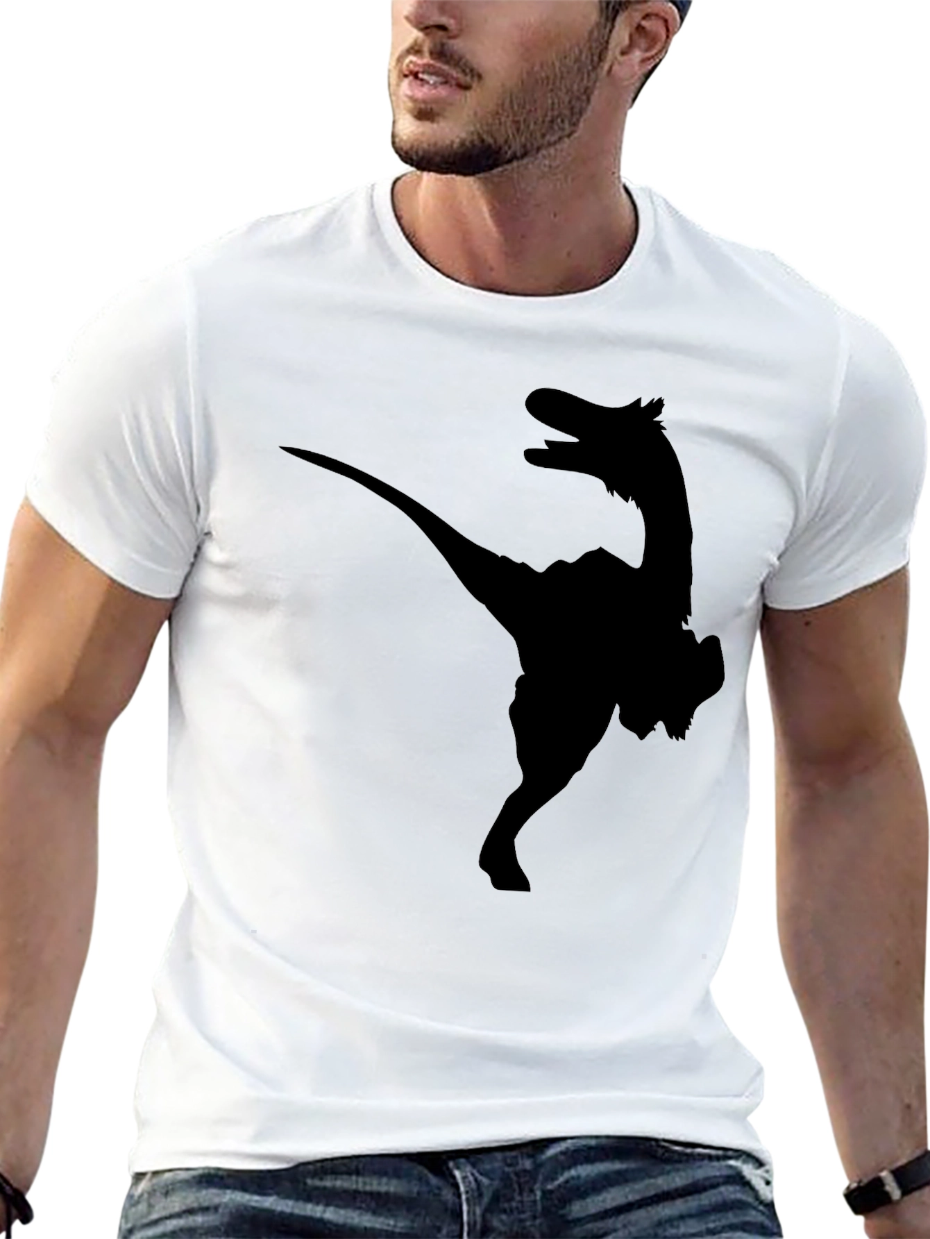 Dino Silhouette Black T-Shirt
