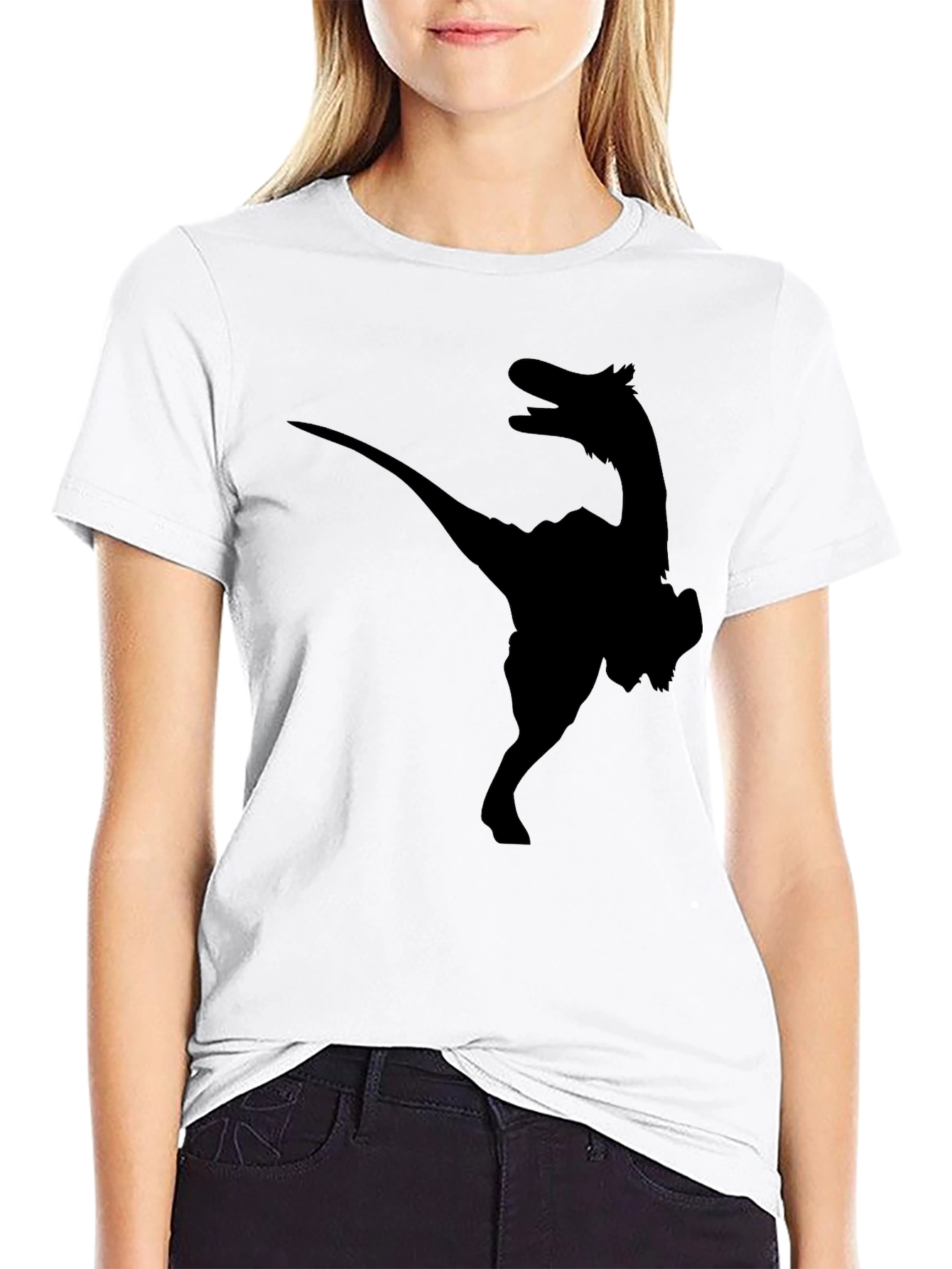 Dino Silhouette Black T-Shirt